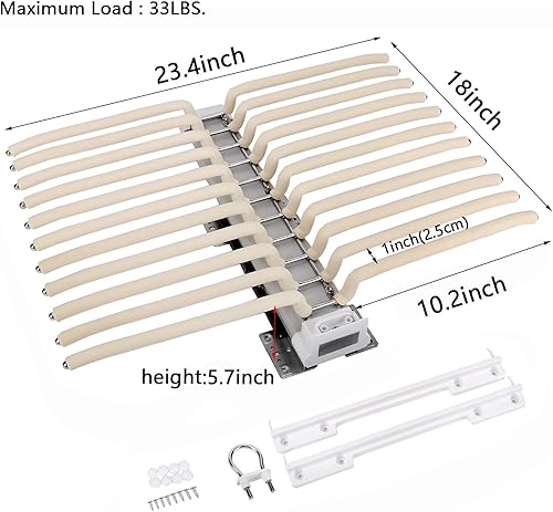 Miniatura 2 de MYOYAY Estante extraíble para pantalones 22 brazos de acero extraíble para colgar pantalones para armario para ahorrar espacio y almacenamiento