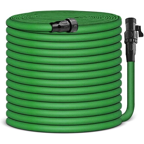 Garden Hose,75FT Pliable Water Hose with Triple Layer 3/4" Fittings Ergonomic Grip Indoor&Outdoor Use Gift for Lawn Car Watering Plants Green