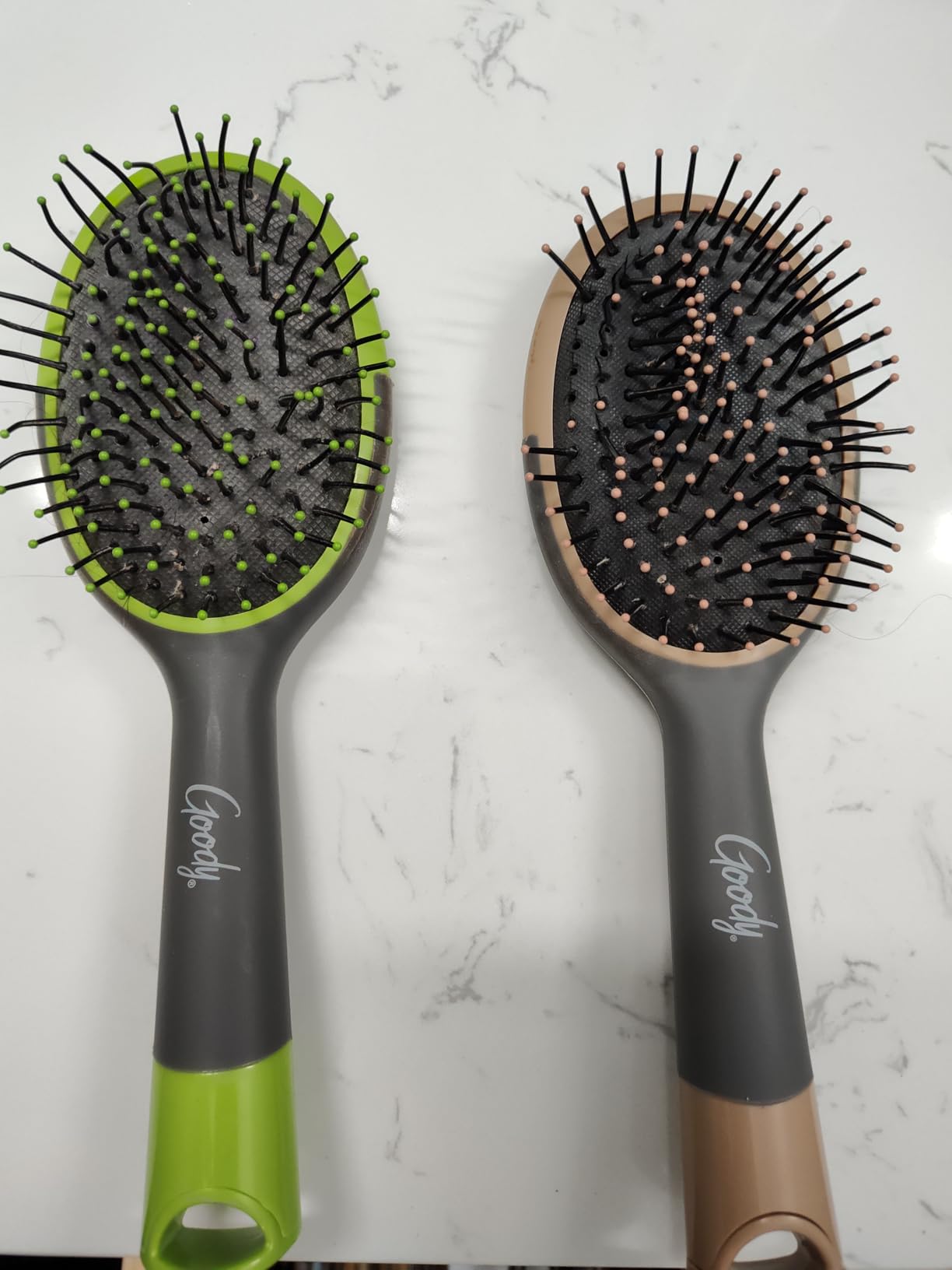 Goody Detangle It Hair Brushes Set - Large Oval Paddle Brush + Detangling Comb + Mini Brush, Suitable for Detangling & Styling, Pick Comb for Tangles On-the-Go, For Wet or Dry Hair, Brown/Grey