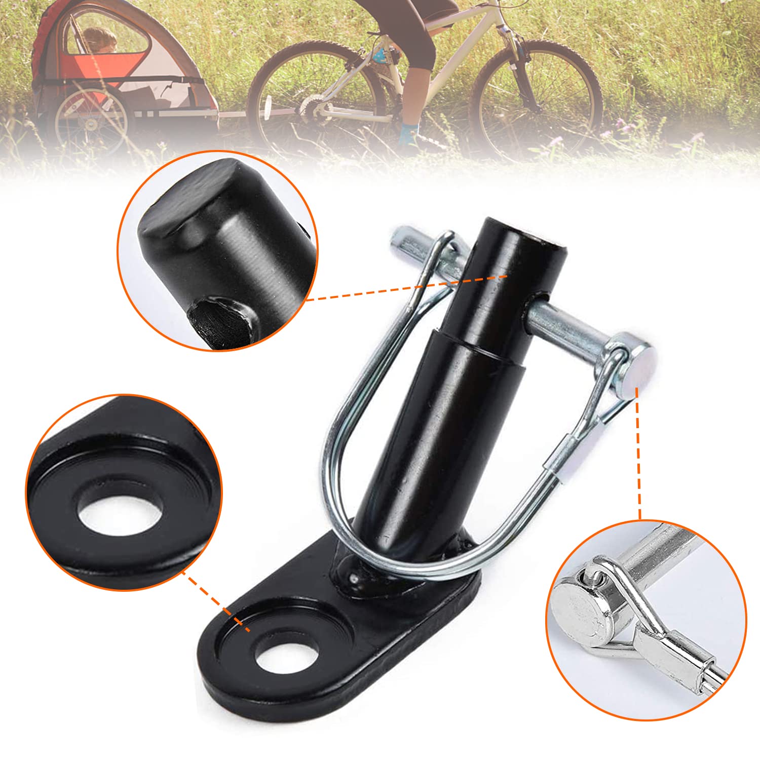 Accouplement Vélo Acier Attelage Remorque Vélo Universel XPOOP - Connecteur Pour Remorques Enfants Et Poussettes Connecteur Remorque Enfant Accouplement Vélo Acier Attelage Remorque Vélo Universel XPOOP - Connecteur Pour Remorques Enfants Et Poussettes Connecteur Remorque Enfant