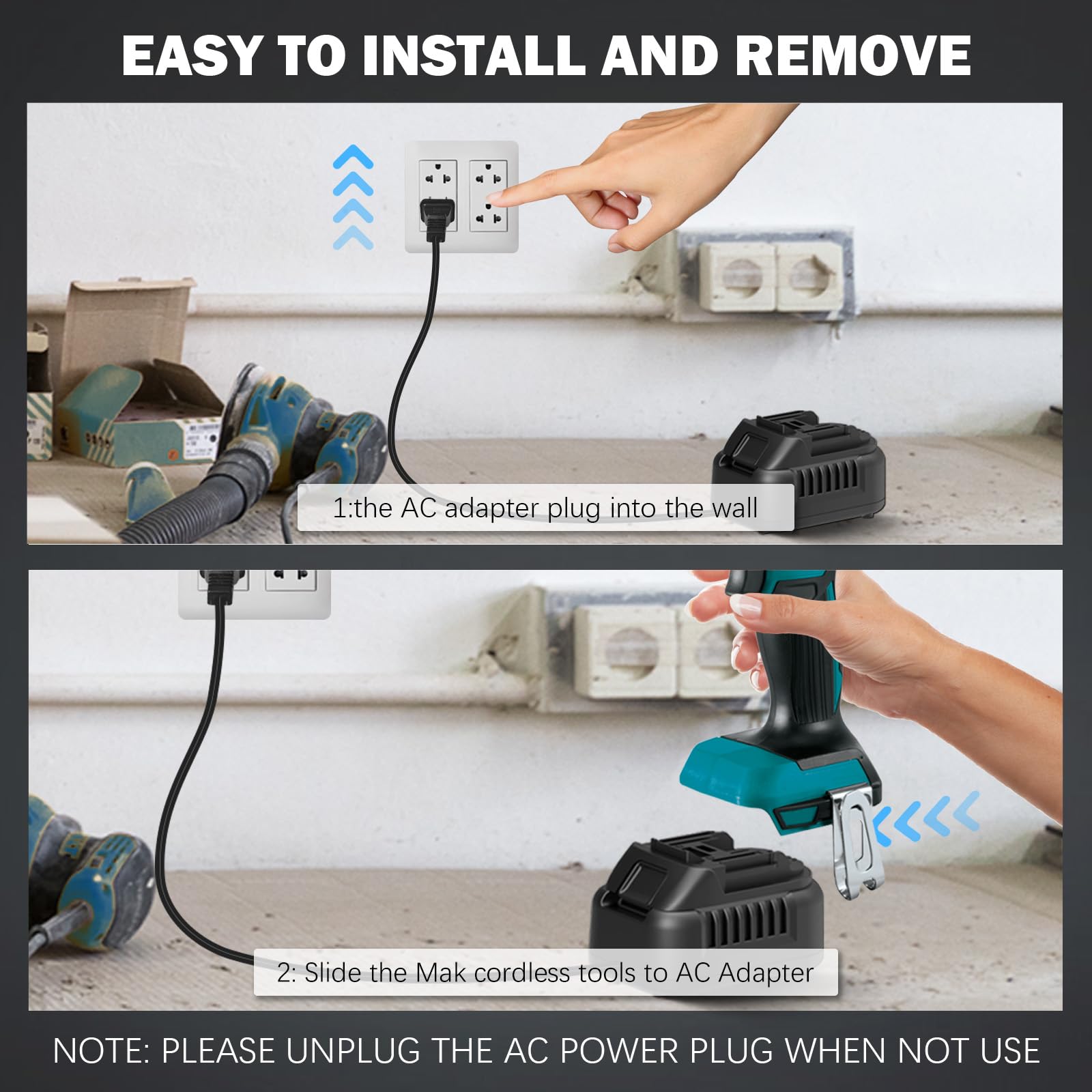 Convertidor de 500 W de CA a CC para herramientas eléctricas Einhell 18 V