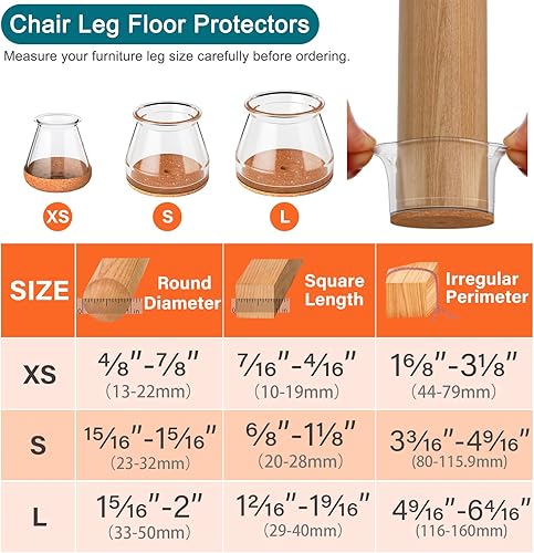 Miniatura 12 de 24 protectores de suelo para patas de silla, almohadillas de fieltro para muebles, fundas de silicona para sillas, protectores de patas de silla