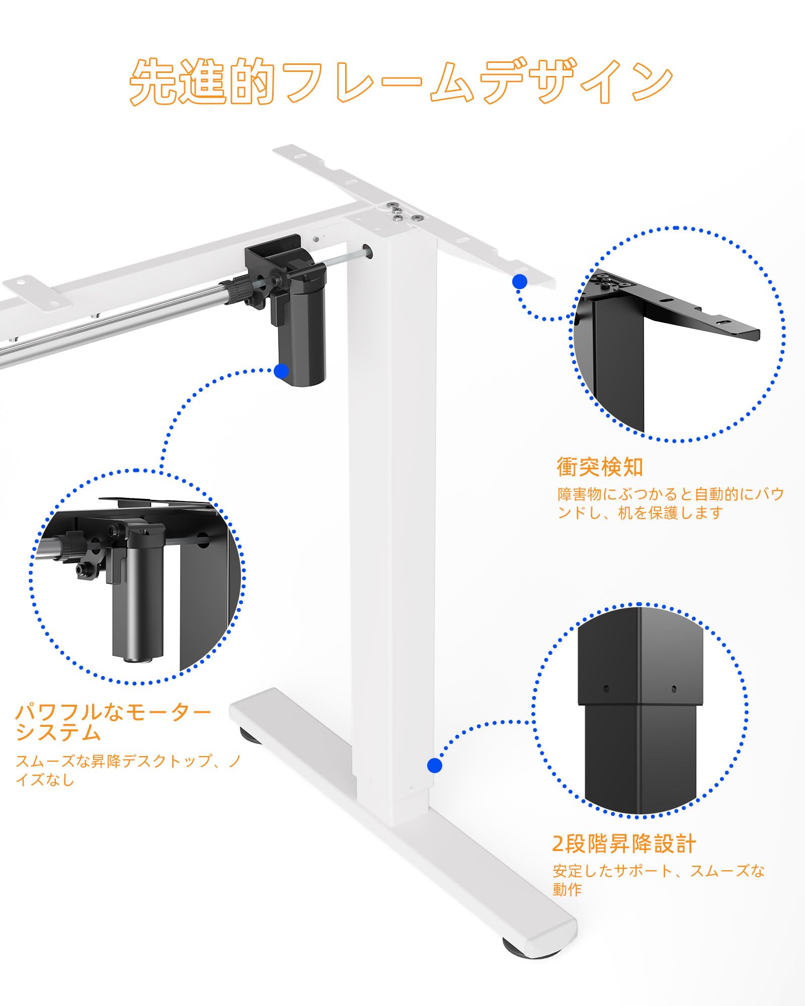 JM【未使用品】YIHAYO 電動昇降式 スタンディングデスク★未組立品 Amazon | YIHAYO 昇降デスク 高さ70-115cm 幅100cm 奥行き60cm