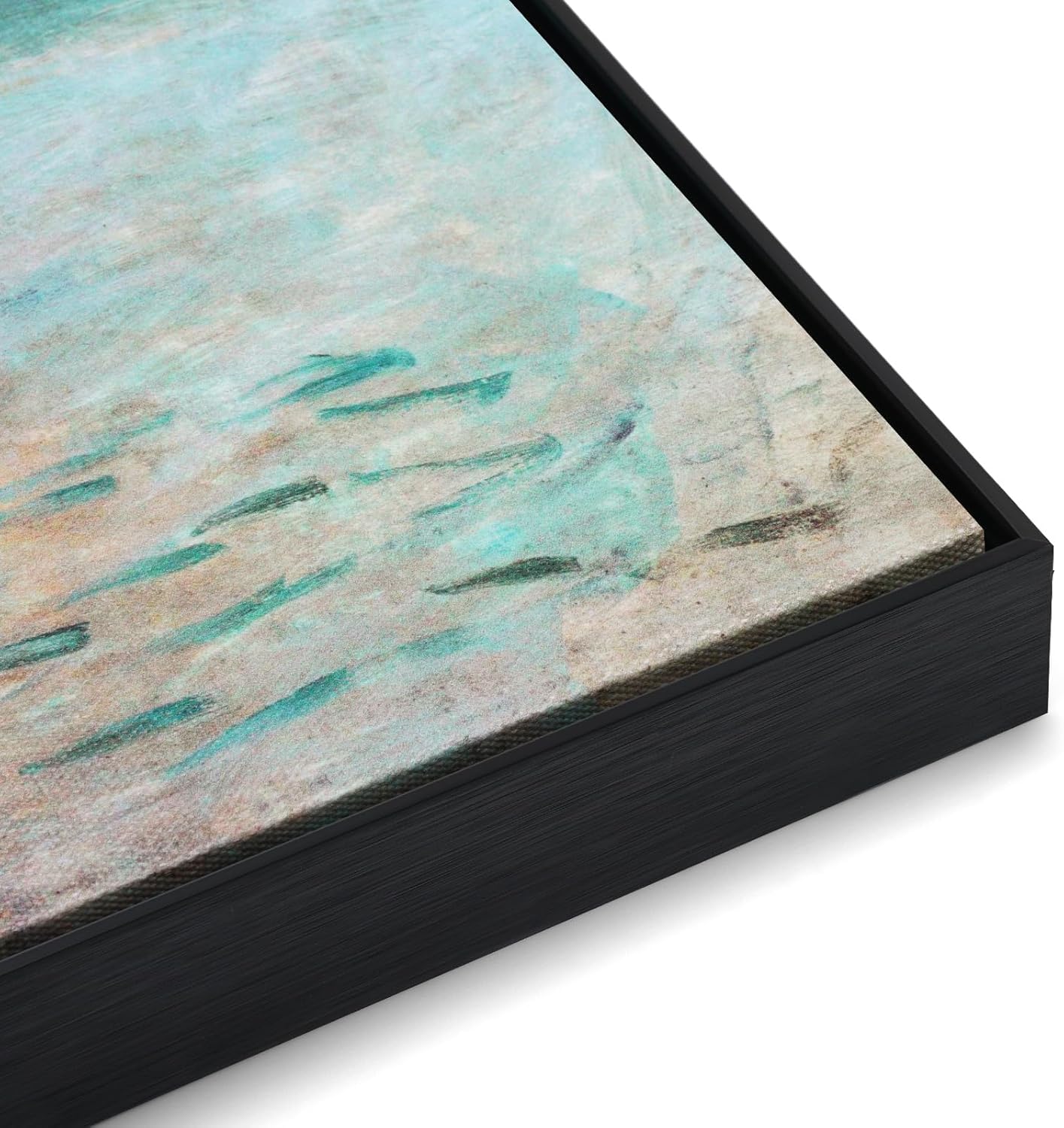 Floating Frame for 18x24 Stretched Canvas with 0.6-0.8" Deep, DIY Floater Oil Painting Frames for Flower Floral Pop Fun Art Prints, Memorial Gift for Birthday, No Glass & Back (Black) 18x24" Black