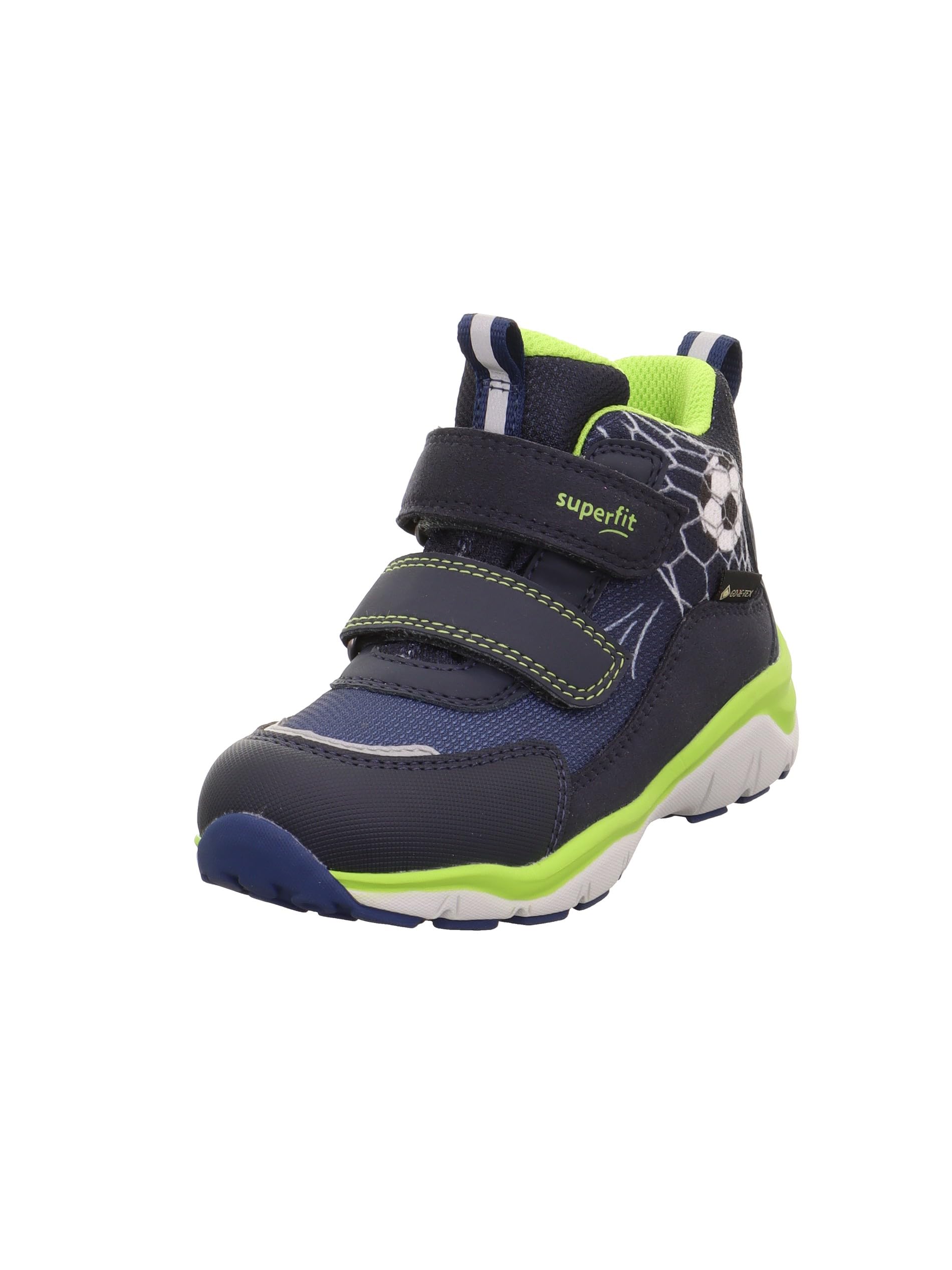 Superfit Boys SPORT5 Leicht gefütterte Gore-Tex Sneaker, Blau/HELLGRÜN 8000