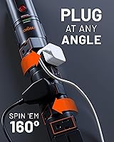 Vista 5 de ECHOGEAR VoltSpin - Regleta de alimentación con protector de sobretensiones, enchufes giratorios, enchufe plano, cable largo y agujeros de montaje