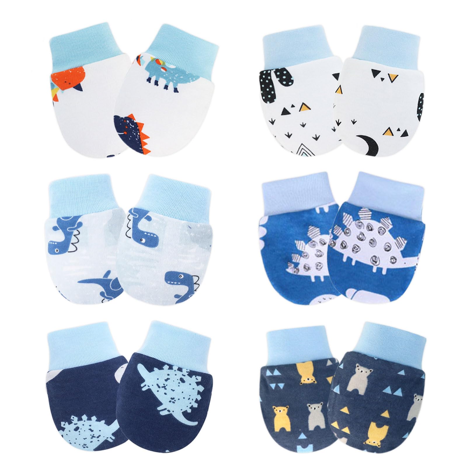 Baby Mittens No Scratch Mittens Infant Soft Gloves Mittens for 0-6 Months Boys Girls