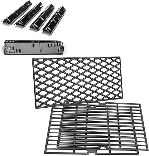 Hisencn Placa de calor para parrilla y rejillas de cocción para Dyna-Glo DGH474CRP DGH485CRP, tiendas de calor de acero de porcelana para Dyna-Glo