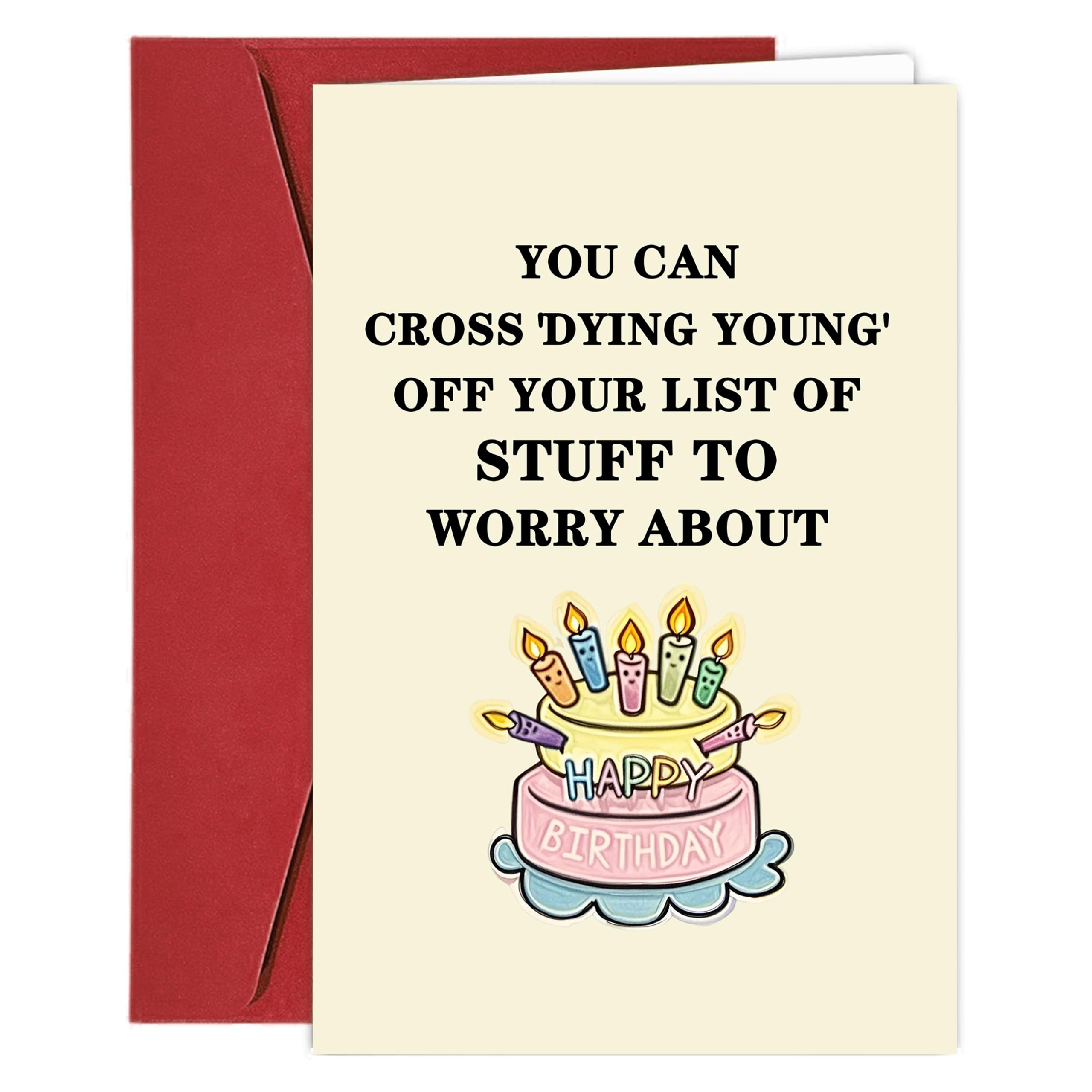 MMYQXI Funny Birthday Cards for Women Men, Humorous Birthday Card for Friend, Dad, Mom, Brother, Sister, Husband and Anyone