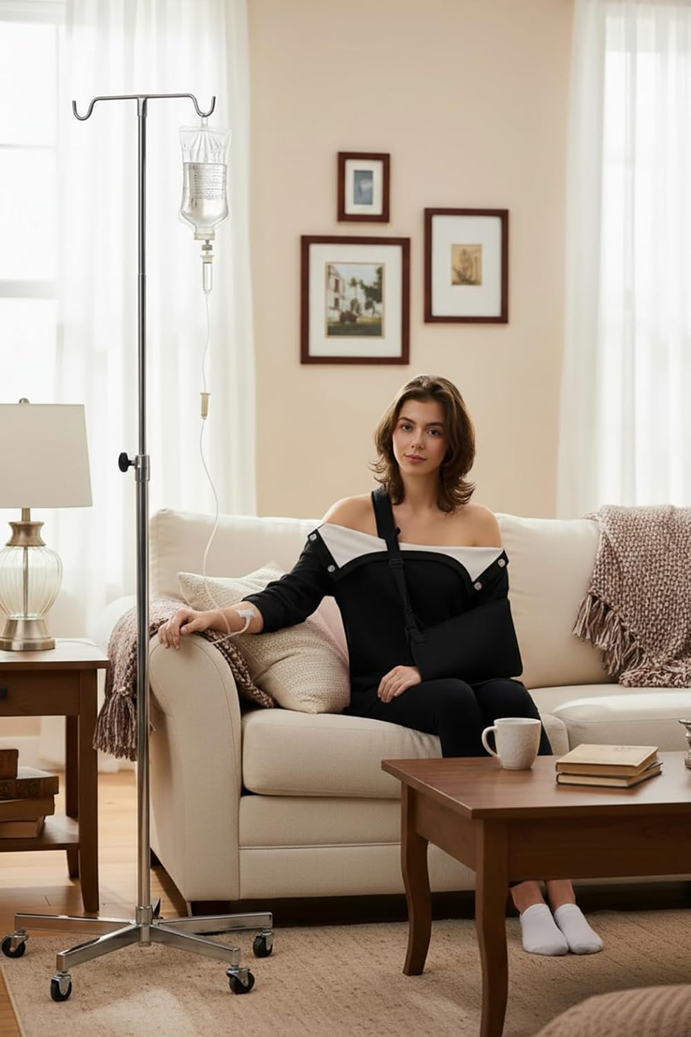 Magnetic Fleece Long Sleeve Post Shoulder Surgery Shirts for Women Tear Away Adaptive Clothing Rotator Cuff Recovery Shirt - Image 6