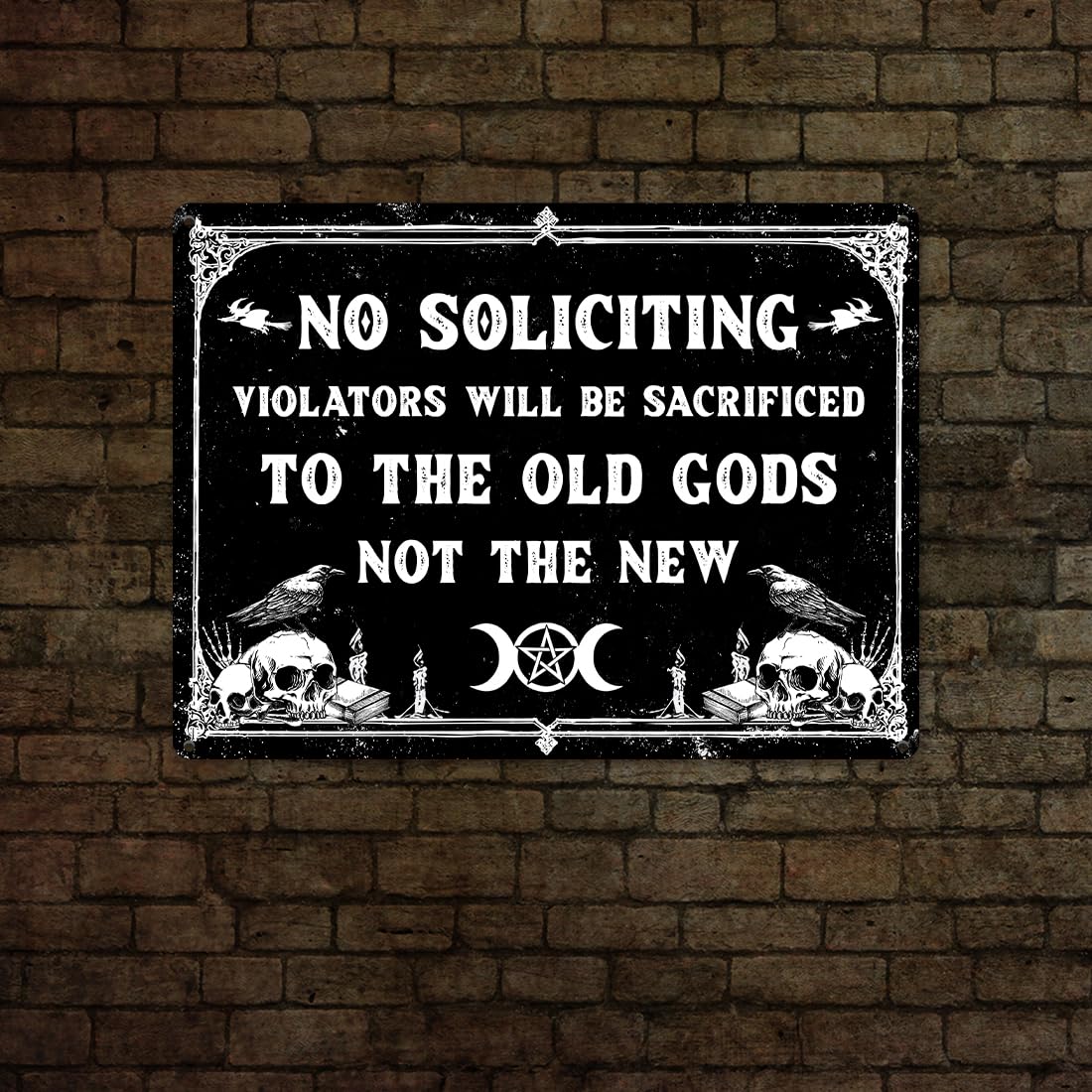 Amazon.com: Witchy Bathroom Metal Sign - Dark Humor No Soliciting