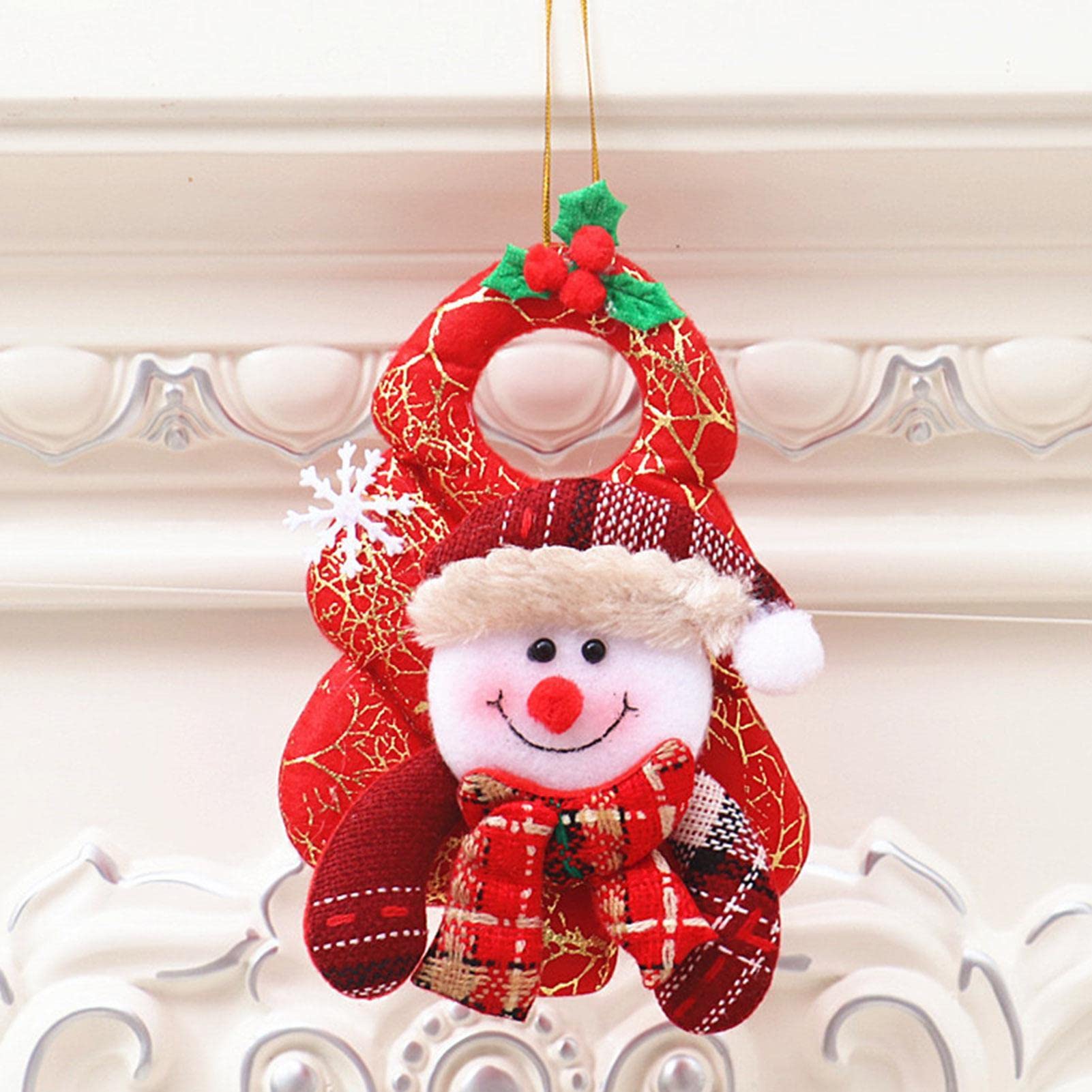 48 pezzi ornamenti di peluche dell'albero di Natale Babbo Natale pupazzo di neve decorazioni natalizie tradizionali albero di Natale ornamenti per bambole albero per feste di festa forniture