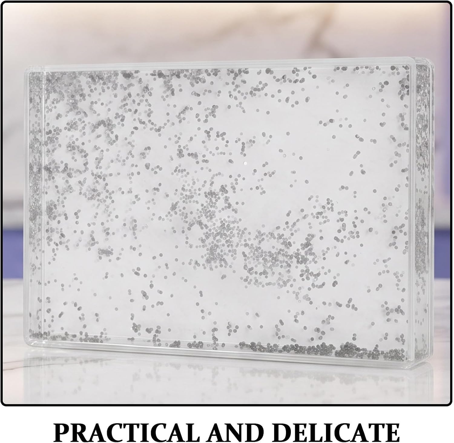 2pcs Photo Frame Plastic Sublimation Glitter Liquid Blank Christmas