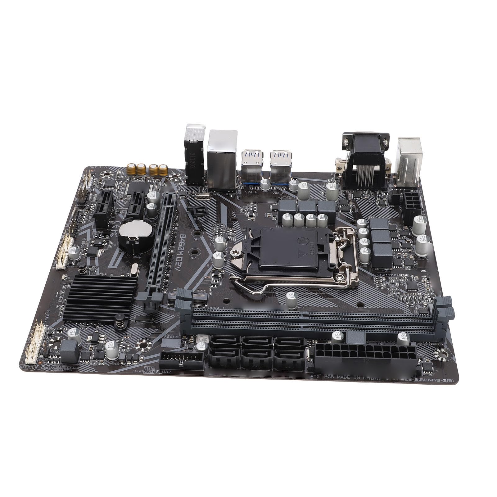 GOWENIC Scheda Madre B460M D2V Dual Channel DDR4 DIMM Slot PCI E 3.0 Scheda Madre del Computer per I9 I7 I5 I3 CPU di Decima Generazione + Aggiornamento Memoria XMP per Desktop
