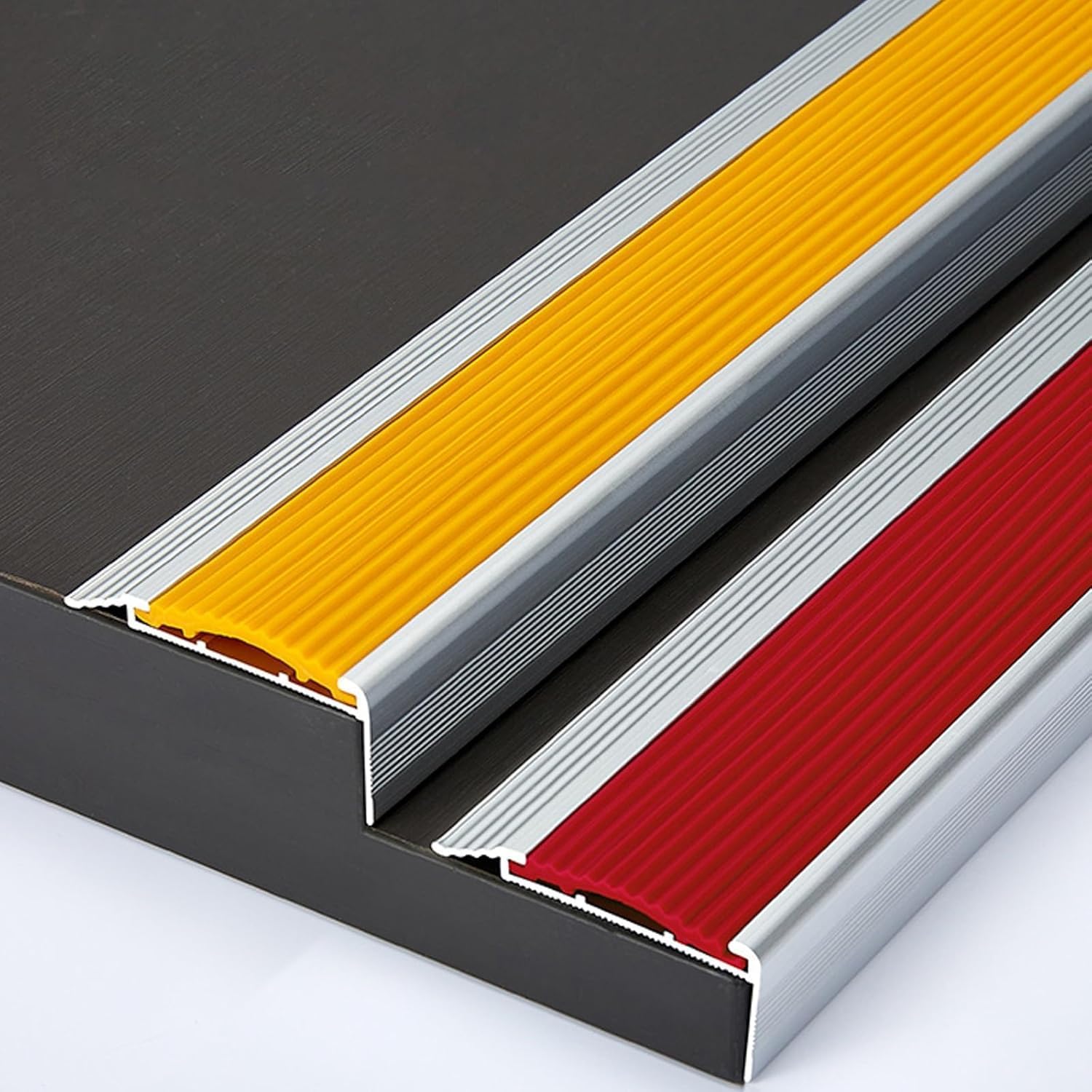 Aluminum Stair Treads Corner Protection Profile, Stair Nosing/Ramp/Slope Profile, L Anti-Slip Edging Strip Easy Installation, School Office Hospital-Red||W 5CM