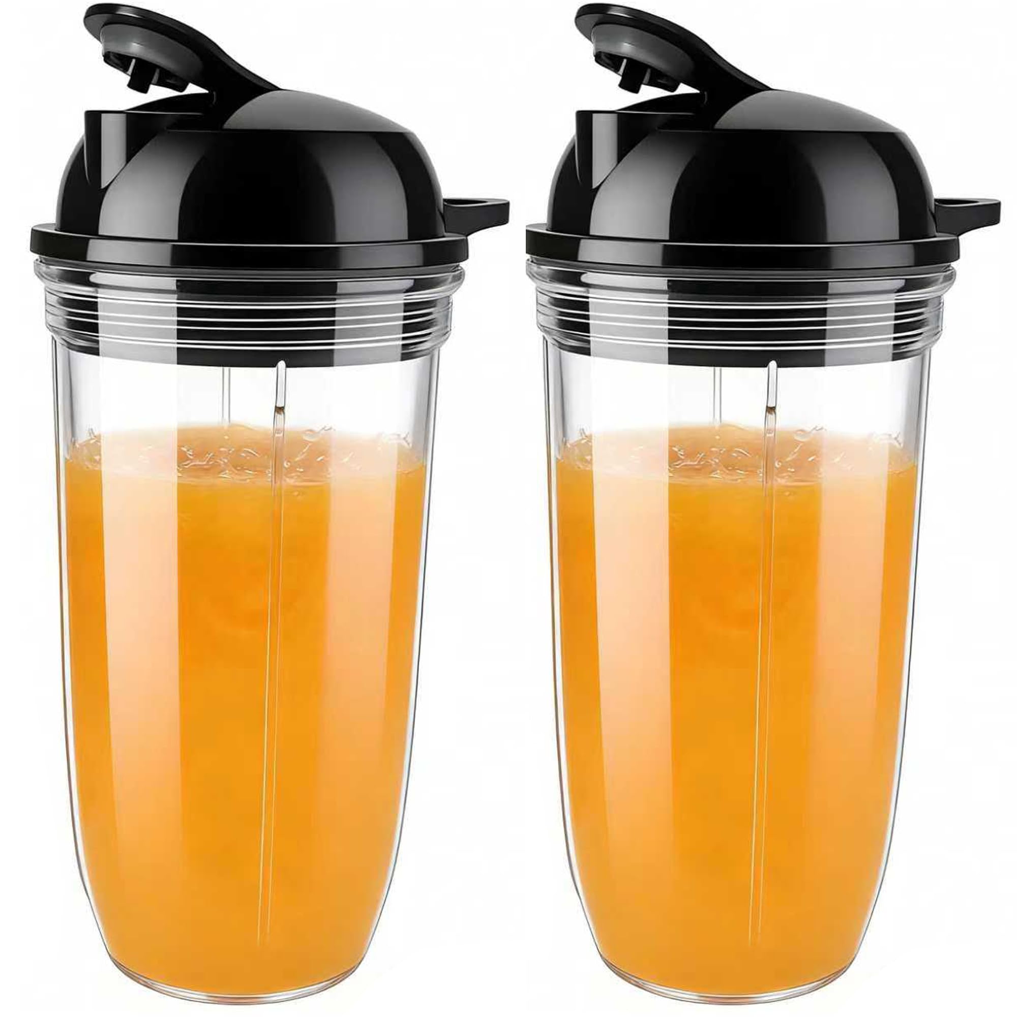 Replacement personal jar 32oz cup and to go lid for Nutribullet Select Blender 1200/NutriBullet PRO 1000 &Blender Combo ZNBF30400Z/ZNBF30500Z (2x 32oz cup with lid)