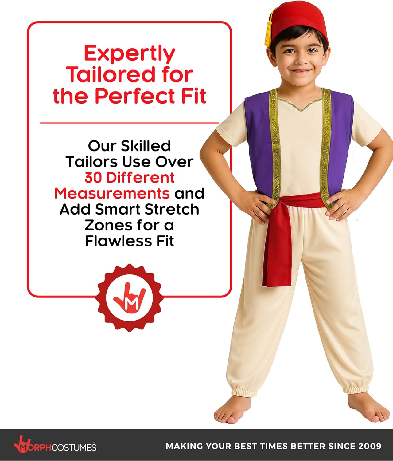 Morph Arabian Prince Costume Boys, Desert Prince Costume Kids, Boys Halloween Costume