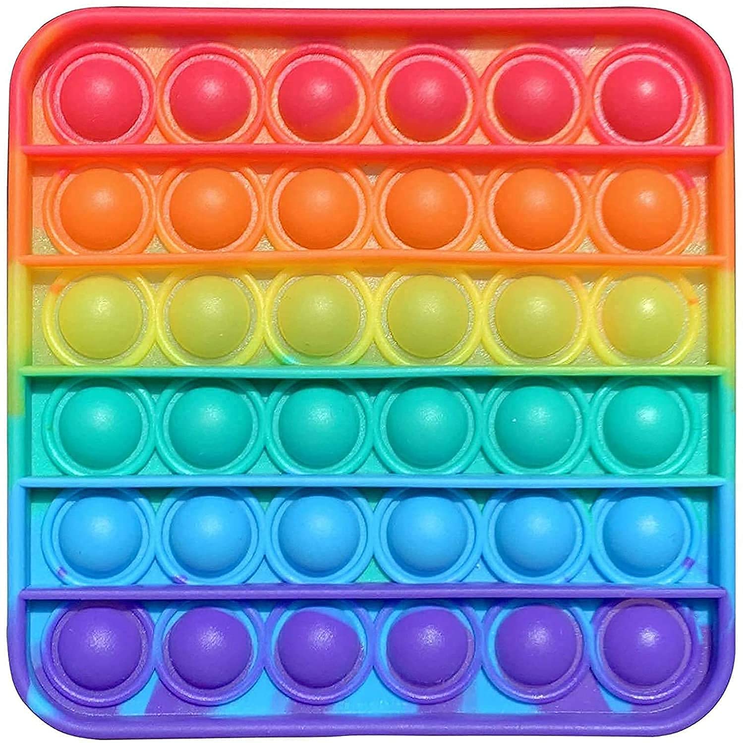 Ey Catching Pop It Fidget Toys/Pop Its Bubble Fidget Sensory Toy Square Shape for Kids Fun & Adults Stress Relief Toys for Girls and Boys - Pack of 1 (Multicolor) (B09Q57R3DV) Amazon Price History, Amazon Price Tracker