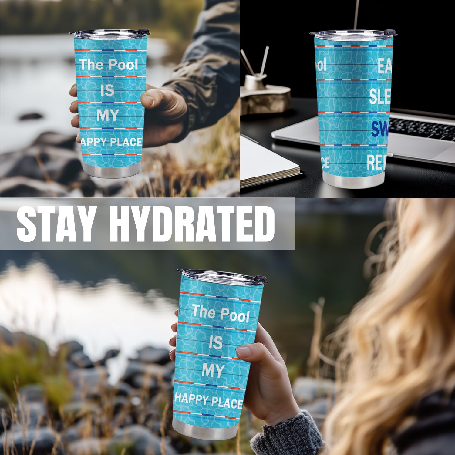 Swimmer Gifts - Swim Team Gifts - Swimming Stainless Steel Tumbler 20 Oz
