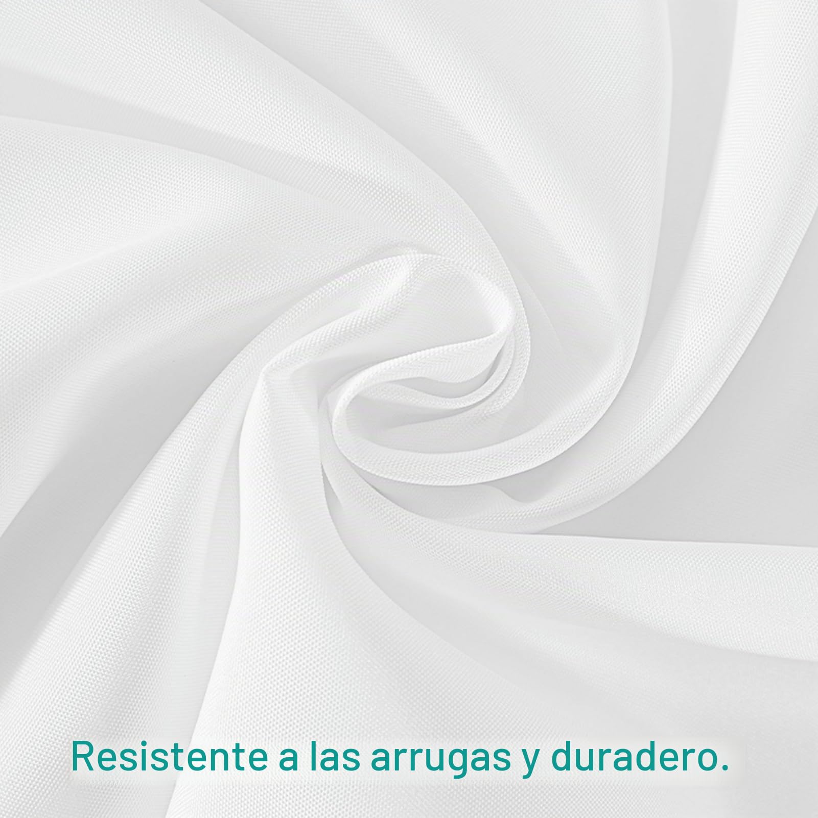 EMART Mantel Redondo Blanco 6 Paquetes, Mantel De Poliéster de 304cm | Resistente, Lavable, Decoración, Bodas, Fiestas, Banquetes