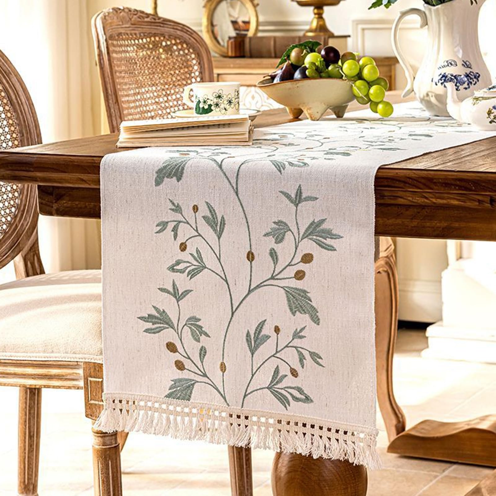 Chemin de table mariage rustique effet lin pour créer une ambiance chaleureuse