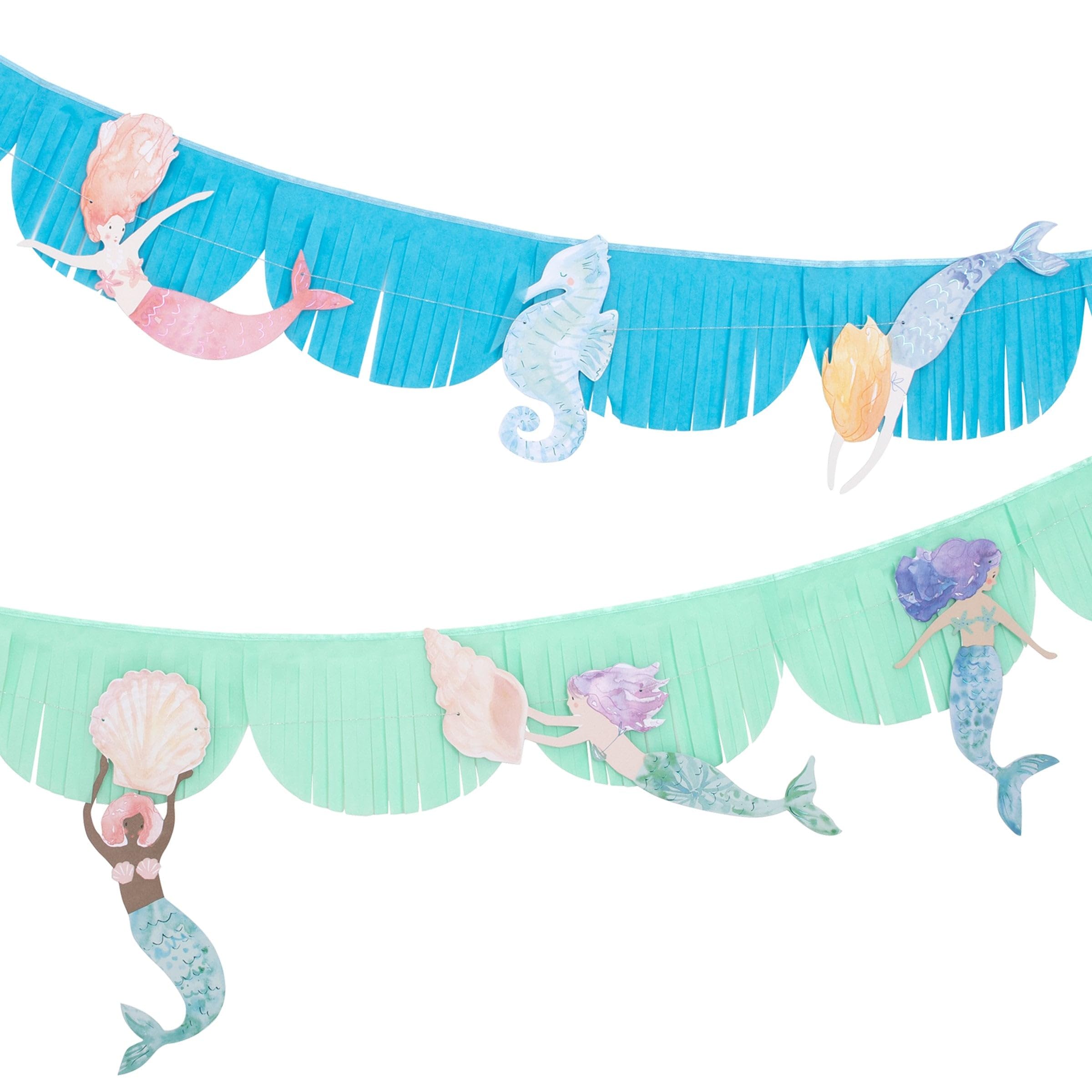 Bannières de fête sirène Meri Meri décoration guirlande à franges 2,6m pour anniversaire