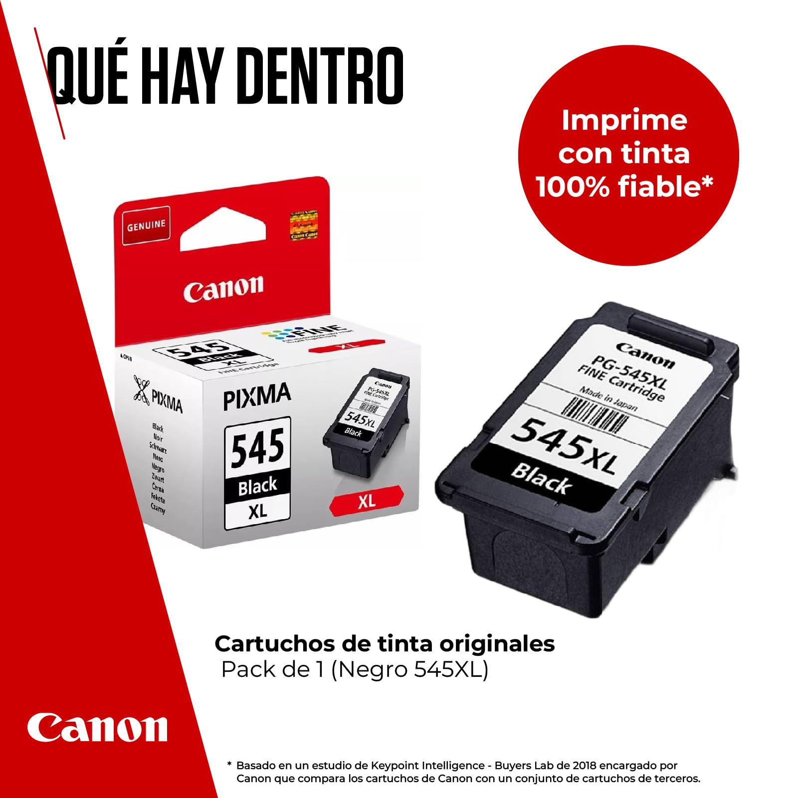 Canon PG-545XL Original Cartucho de Tinta Negra de Alto Rendimiento 400 Páginas