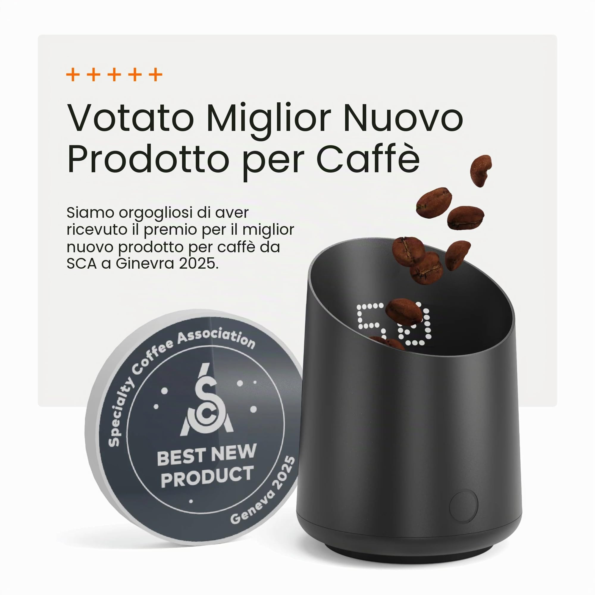 Subminimal SubScale, Bilancia di Precisione per Caffè, Misurazione Ultra-Precisa per Espresso, Bilancia Compatta con Display Reattivo e Design Minimalista