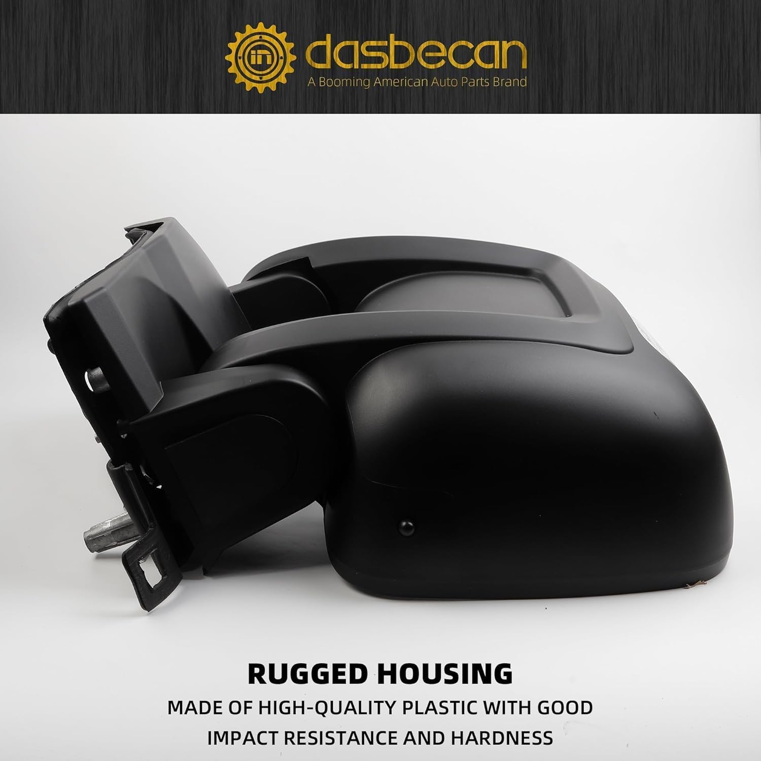 Dasbecan Left Driver Side Mirror Compatible with Ram Promaster 1500 2500 3500 2014-2022 Non-Heated Glass Manual Fold Turn Signal w/Temp Sensor Black Cargo Van Replaces#CH1320417 5VE99JXWAF 2+2Pins