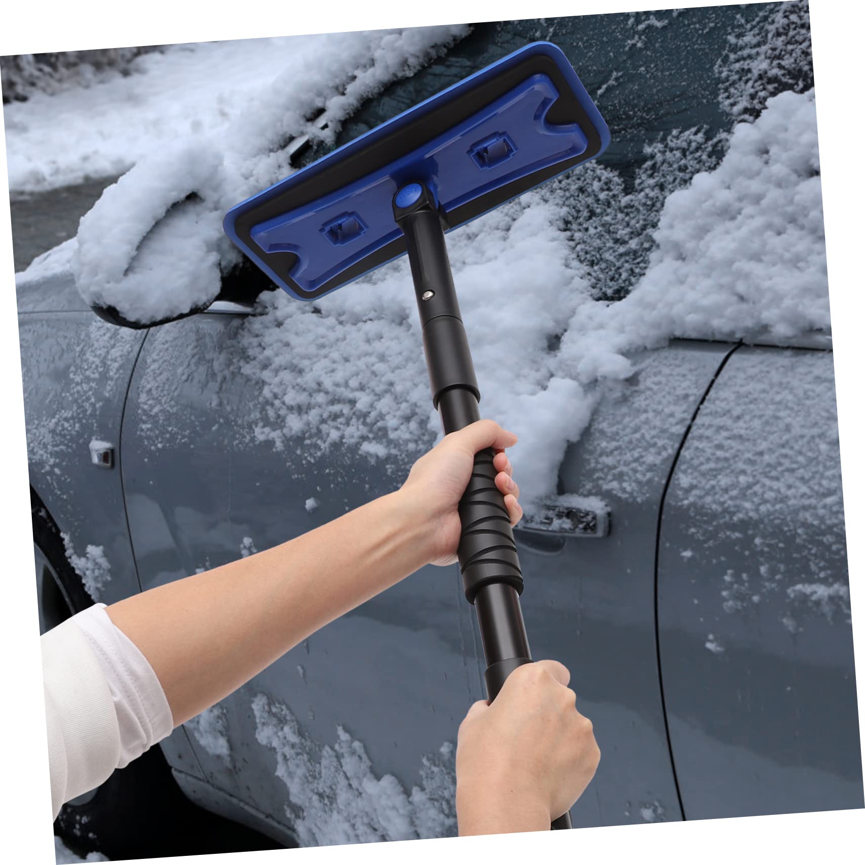 Grattoir à Glace pour Voiture, Brosse Télescopique 7 Angles, Aluminium