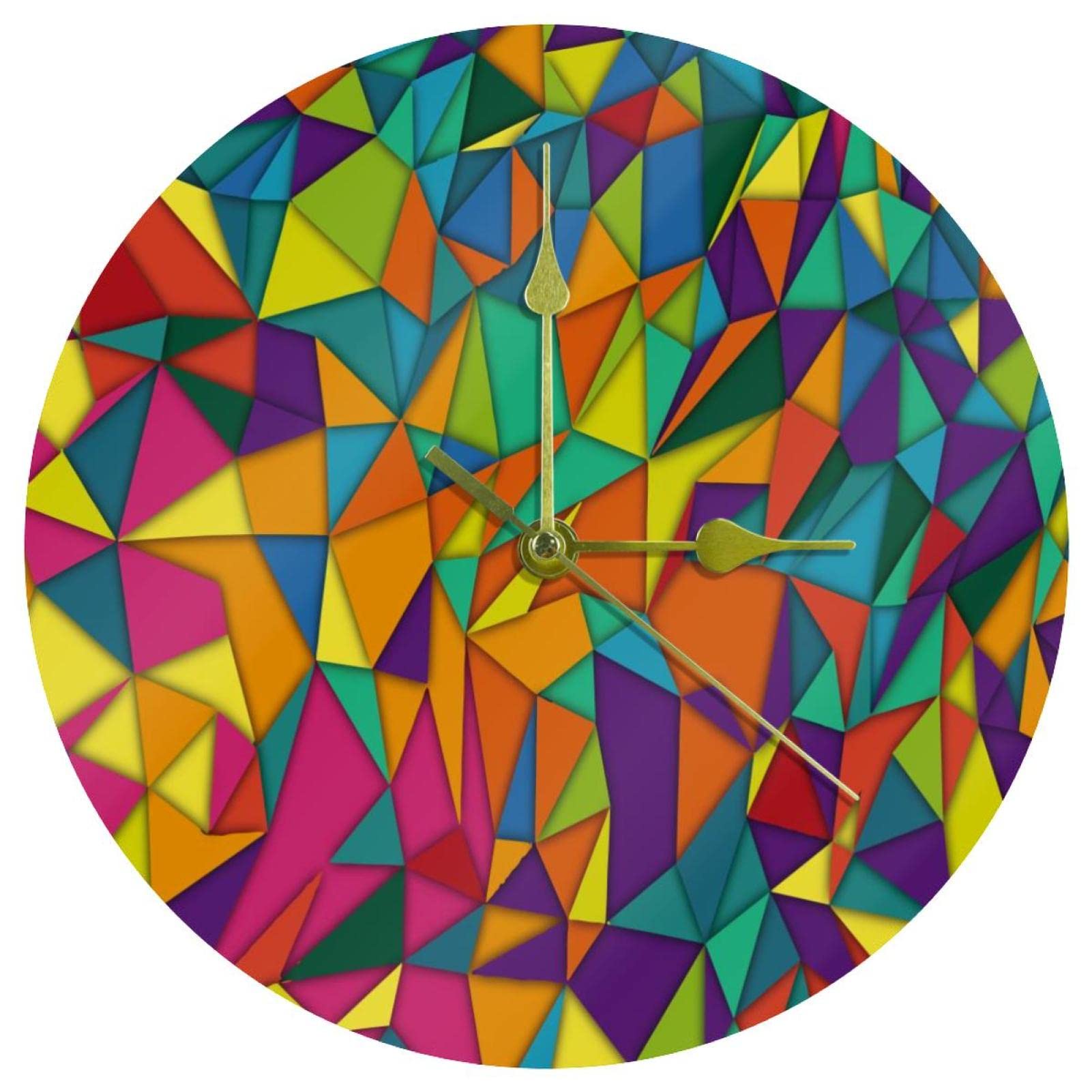 Horloge murale acrylique non graduée pour éliminer les bruits de tic-tac agaçants