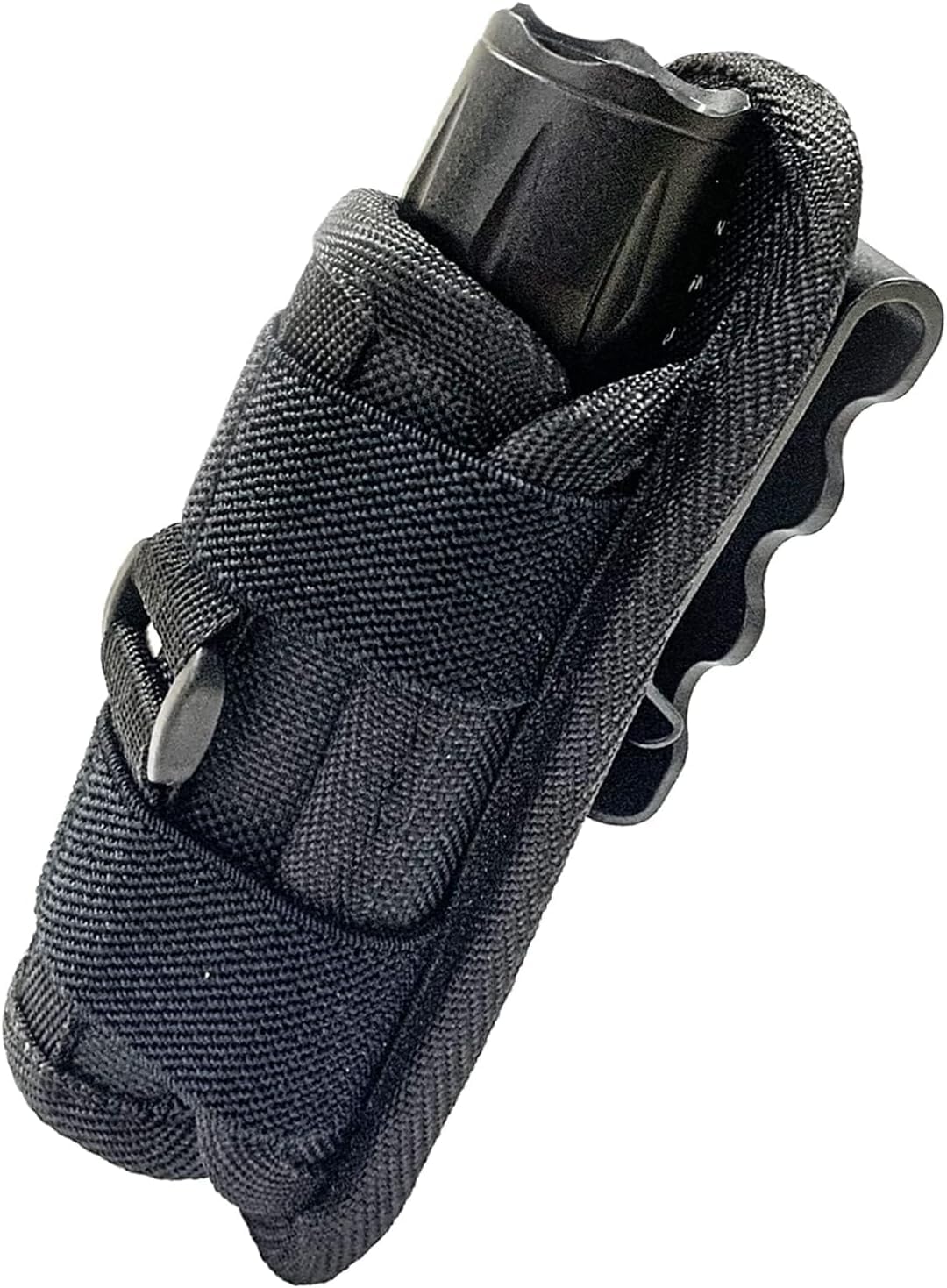 Rayyan Rotatable Tactical Flashlight Bag Holster, Durable Flashlight Holder, Tactical Flashlight Carrying Case with Belt Clip, with 360 Degree Carabiner Roll Clip for Camping, Hiking, Mountaineering