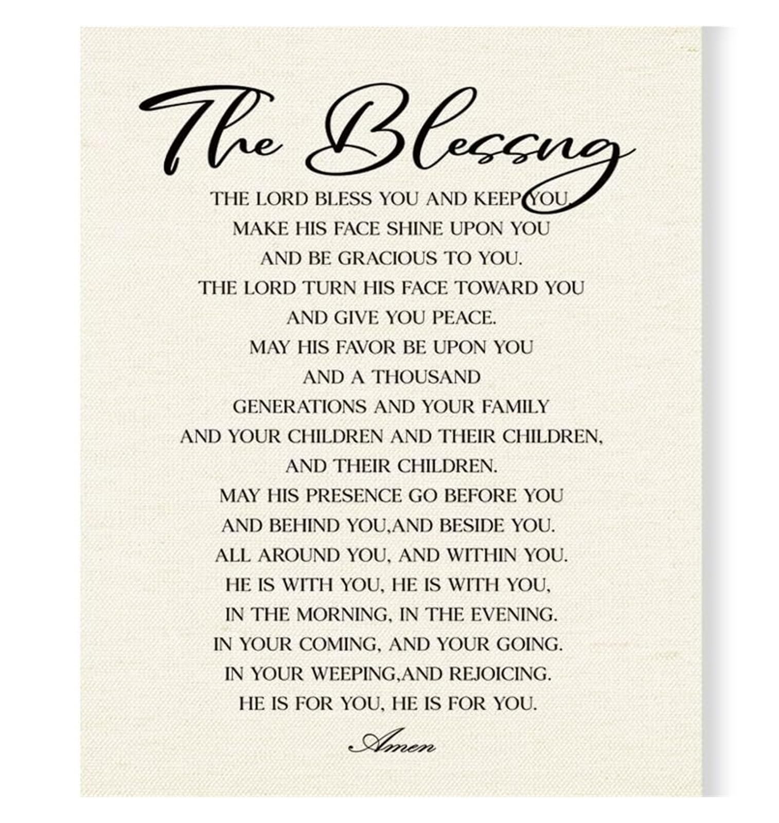 KCDFDVJFBM Christian Scripture Poster - Inspirational Blessings and Verses Wall-Art, Wood or Canvas Print for Religious Home, Church, Office Decor and Gifting(Unframed,08x12inch(20x30cm))