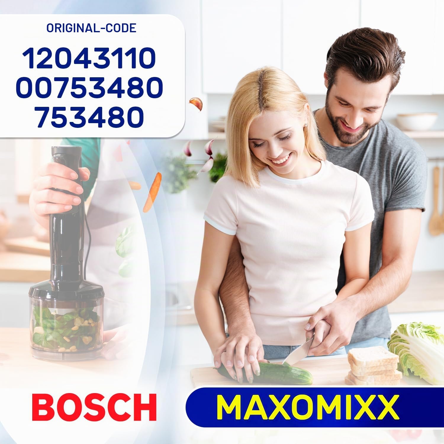 MONTERAL Blender Zerkleinerer für Stabmixer mit Originalcode 12043110 für Bosch MaxoMixx - Garantie 10 Jahre