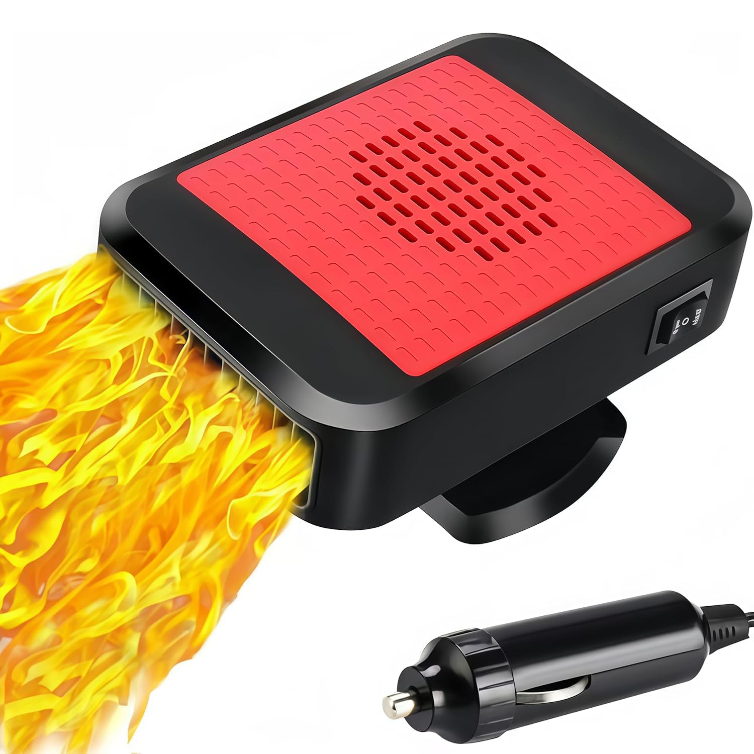 Riscaldatore per auto, ventola di riscaldamento e raffreddamento rapido da 12 V 200 W, sbrinatore e antiappannante portatile per parabrezza con spina per accendisigari per auto, camper e SUV