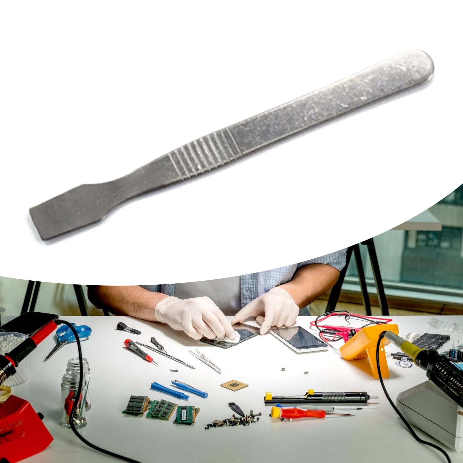 WEISUYUUS Stainless Steel Phone Motherboard Repair Opening Tool Set Suitable for Chip Removal Adhesive Tablet Maintenance