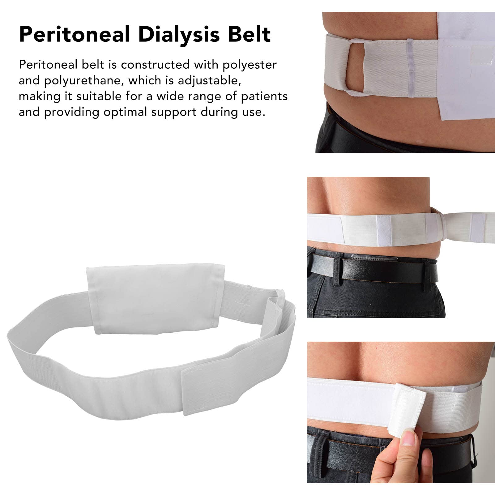Cinturón de Diálisis Peritoneal Estuche de Cintura para Diálisis Peritoneal Correa de Diálisis Peritoneal Ajustable para Tubo G, Tubos de Alimentación Médica