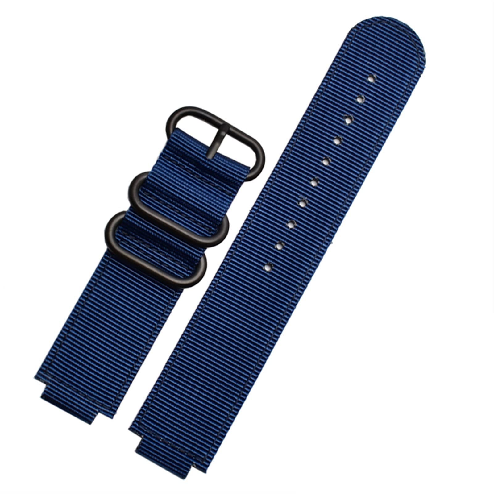 Bracelet nylon pour Timex TW2T3600 anti-transpiration robuste bicolore 24mm
