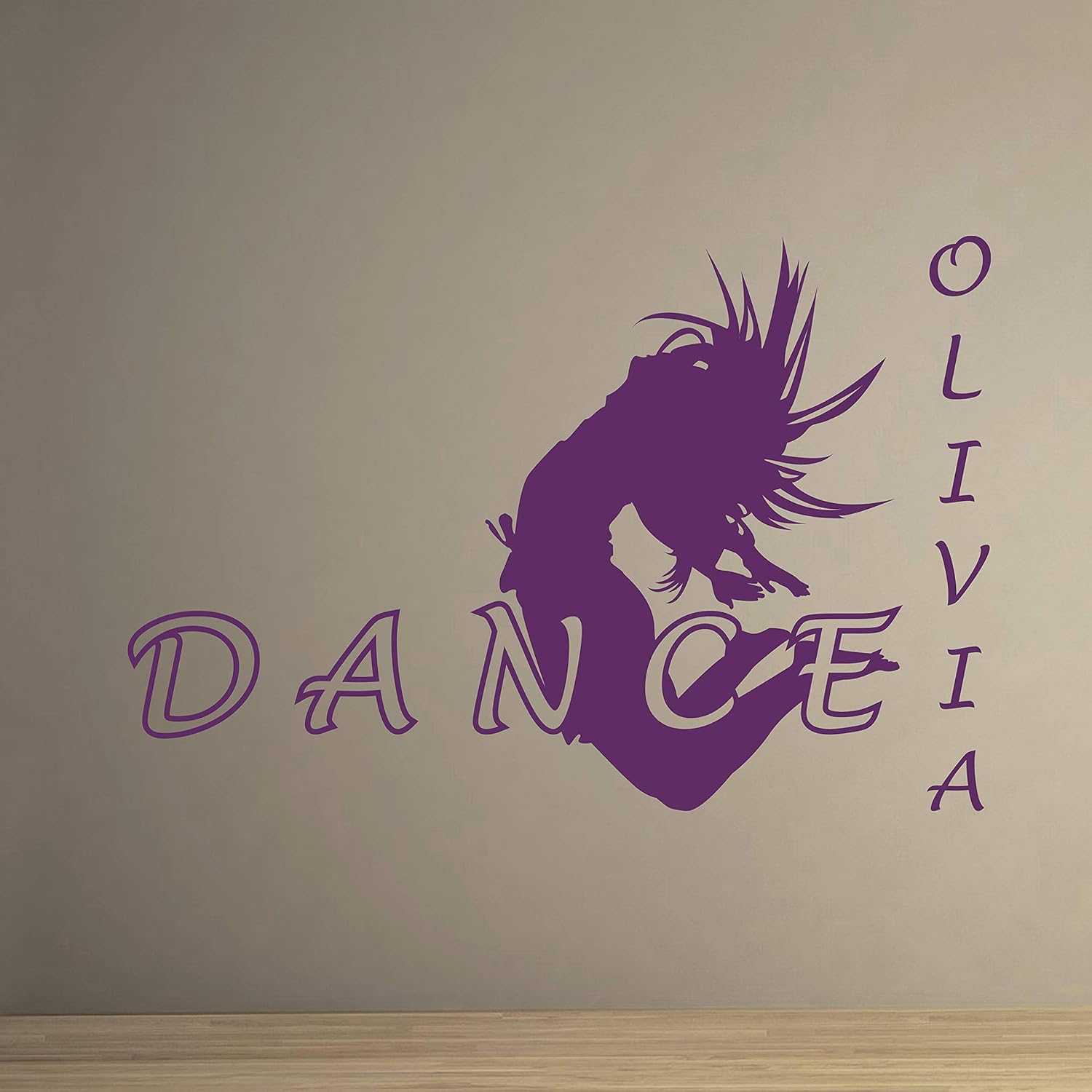 Wall Decals Personalized Name Wall Decal Dancer Dance Wall Decal Vinyl Sticker Girls