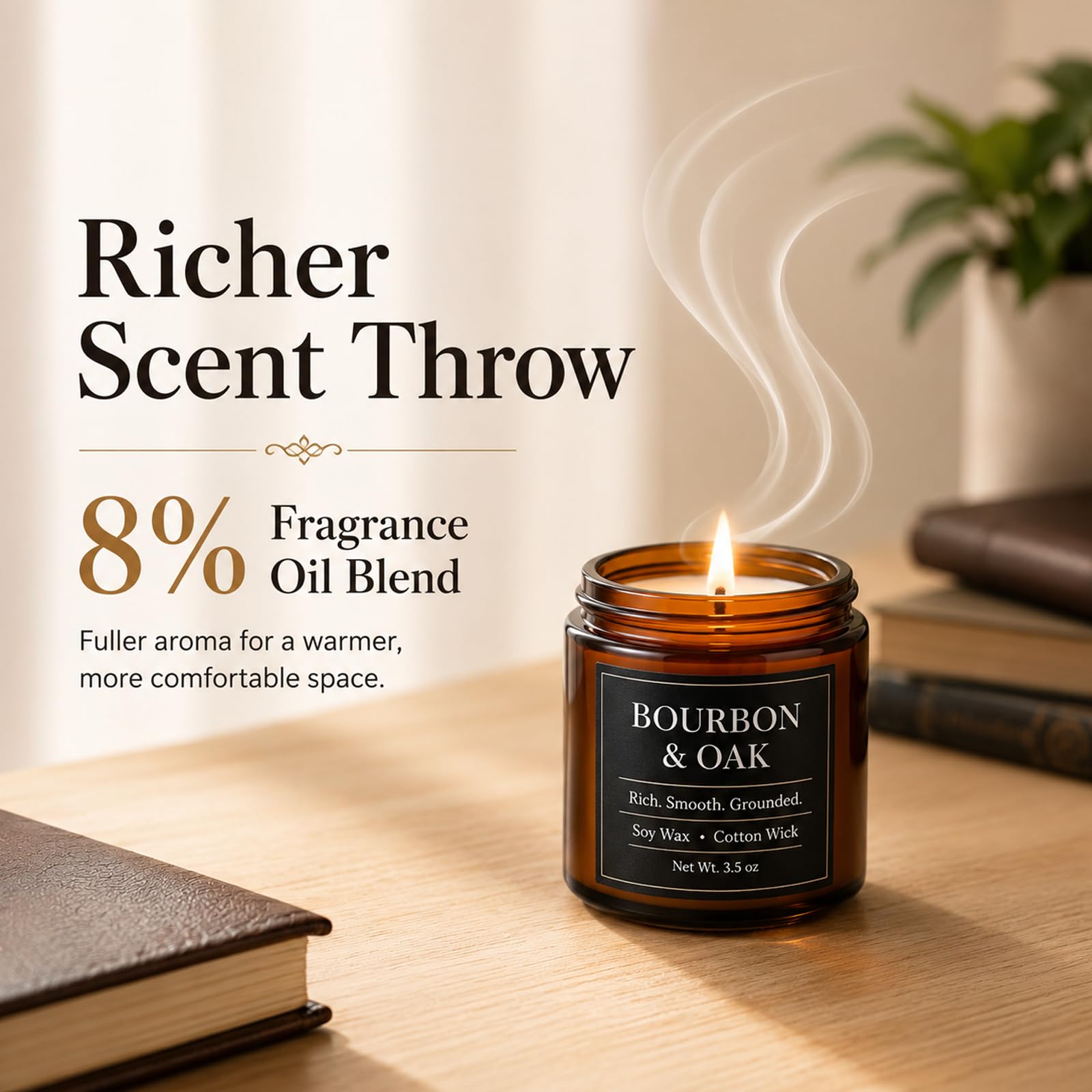 Juego de velas para hombre, 6 velas de soja perfumadas de 100 g para el hogar, velas de aromaterapia masculina, juegos de regalos para cumpleaños, día del padre, aniversario, Navidad, hombres