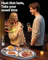 Vista 7 de Tapete de calentamiento para alimentos con almohadilla resistente al calor (24 x 15 pulgadas), tapete de calentamiento de alimentos para encimera