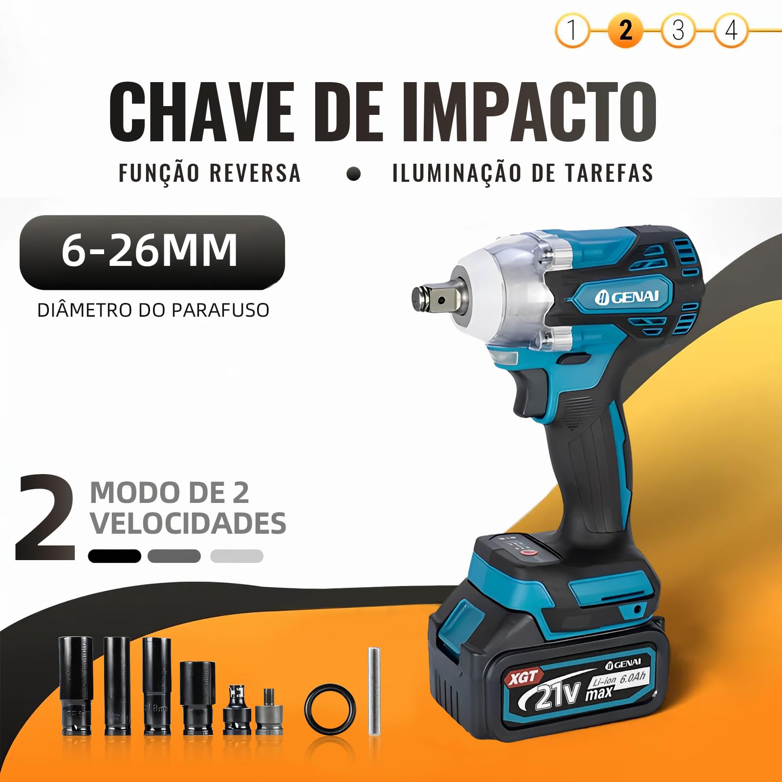 Parafusadeira Furadeira e Parafusadeira Chave de Impacto