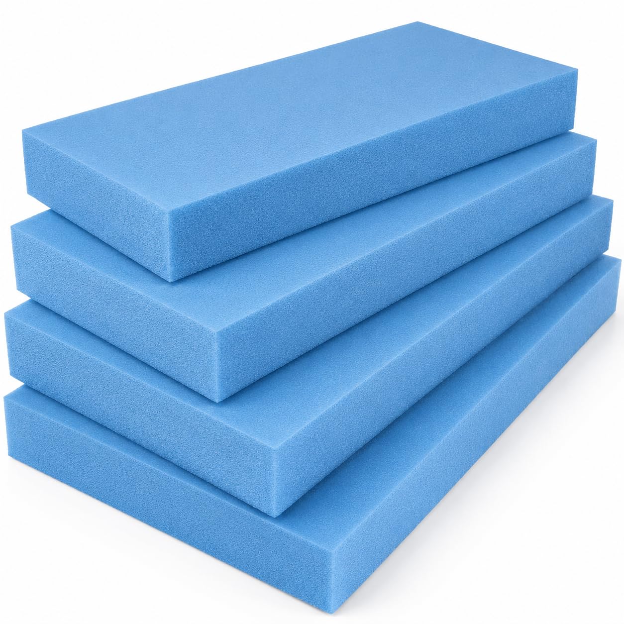 Quest-Mart Blue High-Density Upholstery Foam Cut to Size for Seat Cushions, Furniture Repair, Sofa Upholstery, DIY Projects & Pet Beds (4 in, 17 x 17 in)