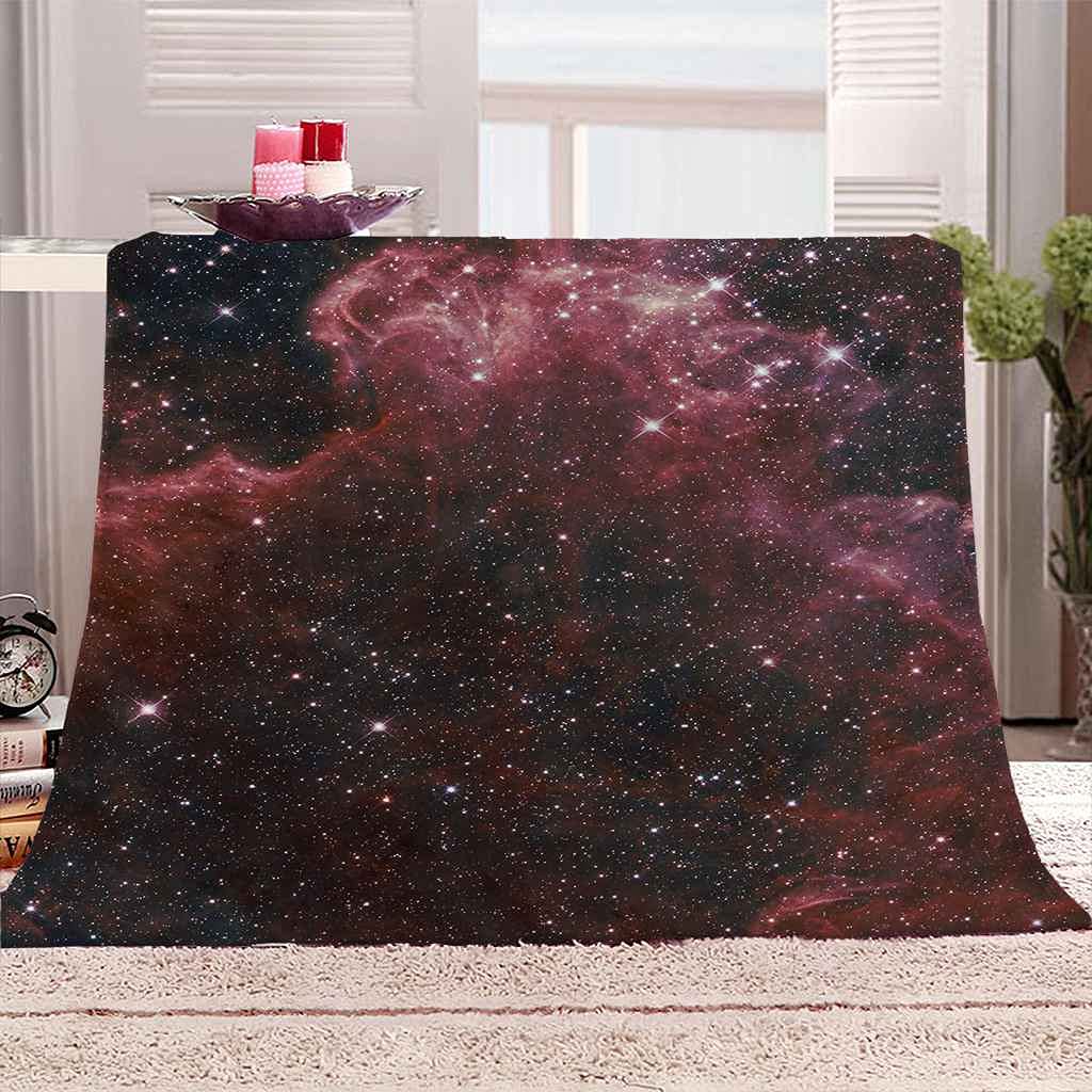 Couverture microfibre douce toutes saisons pour canapé lit motif ciel étoilé 3D