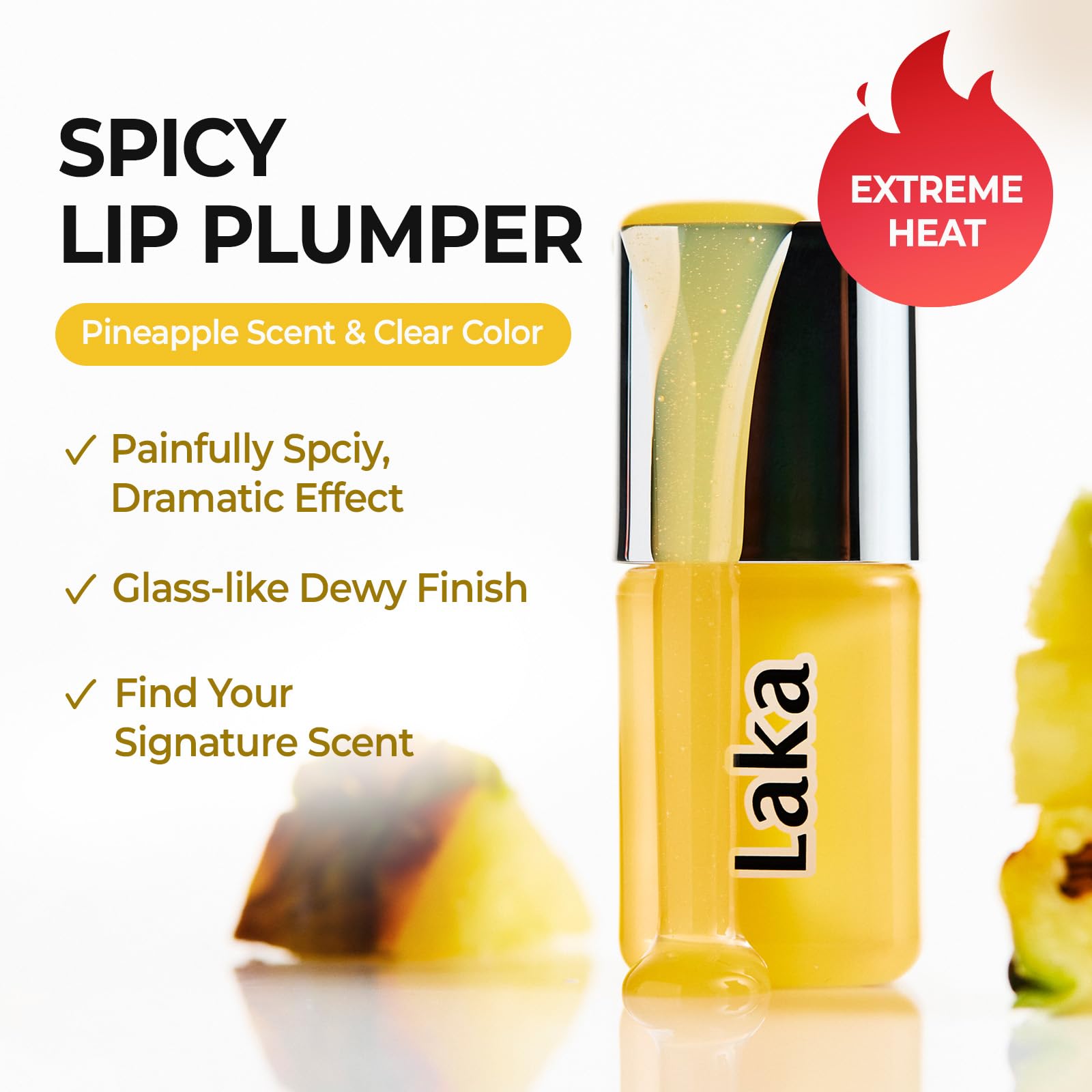 Laka Spicy Lip Plumper - Maximum Strength (#01 Pineapple) -4
