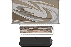 Lippert All Weather Patio Mat: 9'x18' Heavy-Duty, Reversible, and Durable