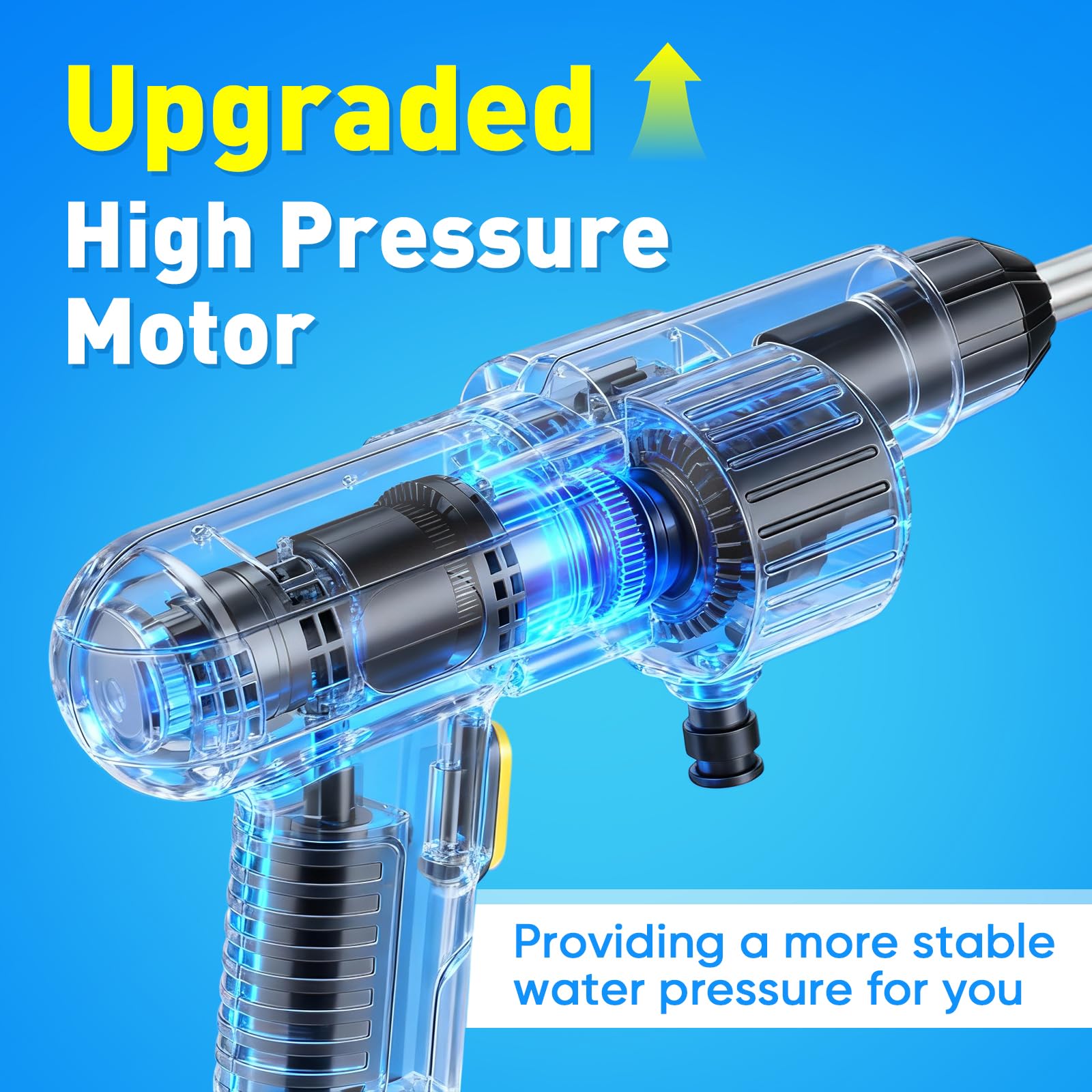 Lavadora a presión inalámbrica portátil, 600 PSI, 21 V, dos baterías recargables, con pantalla de nivel de batería, boquilla 6 en 1 con boquillas de chorro para limpieza de cercas de piso de coche