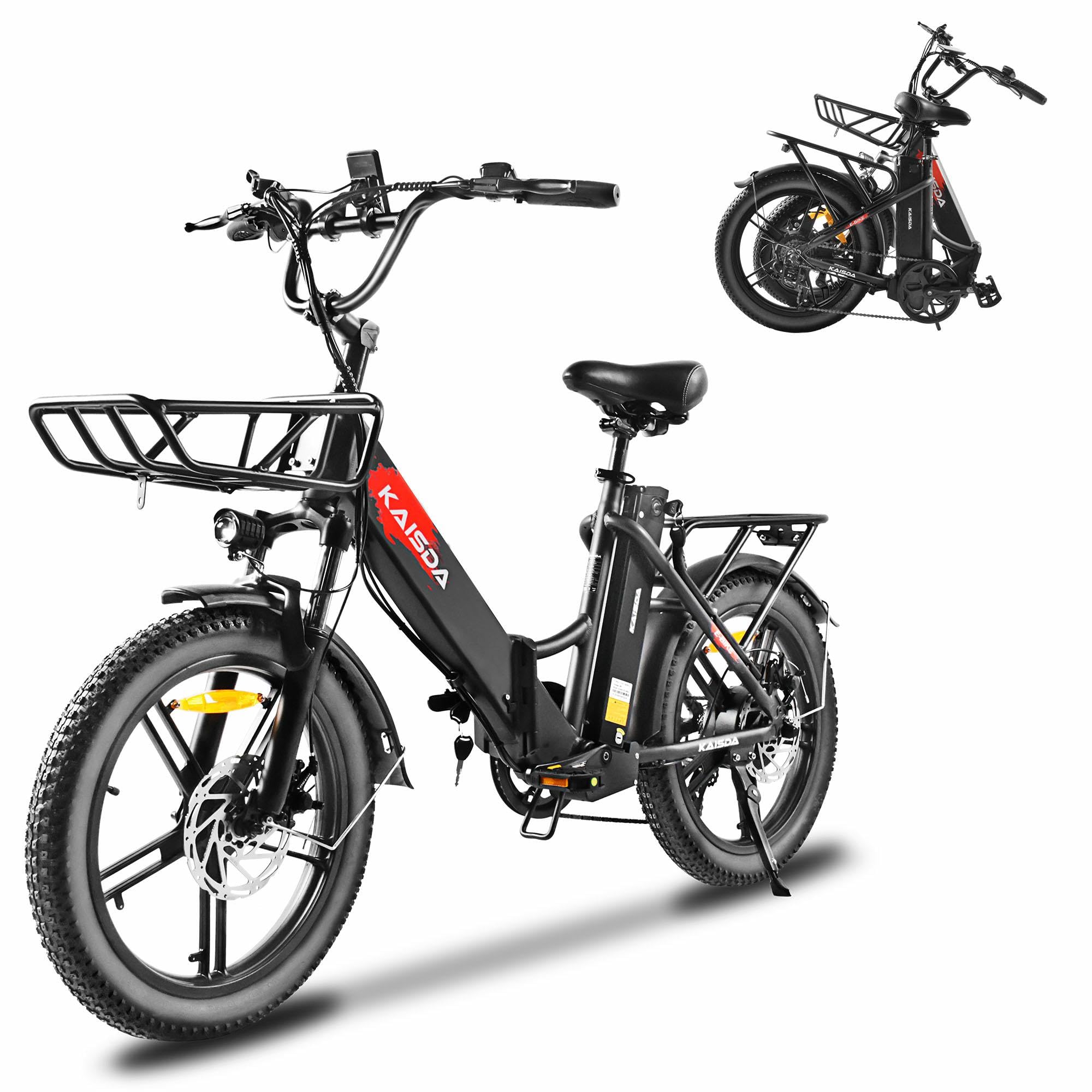 K K201 Bici Elettrica Pieghevole, con Pneumatici Grassi da 20" x 3.0" e Batteria Rimovibile da 36V 20.8Ah, Autonomia di 90 km, E-Bike per Tutti i Terreni