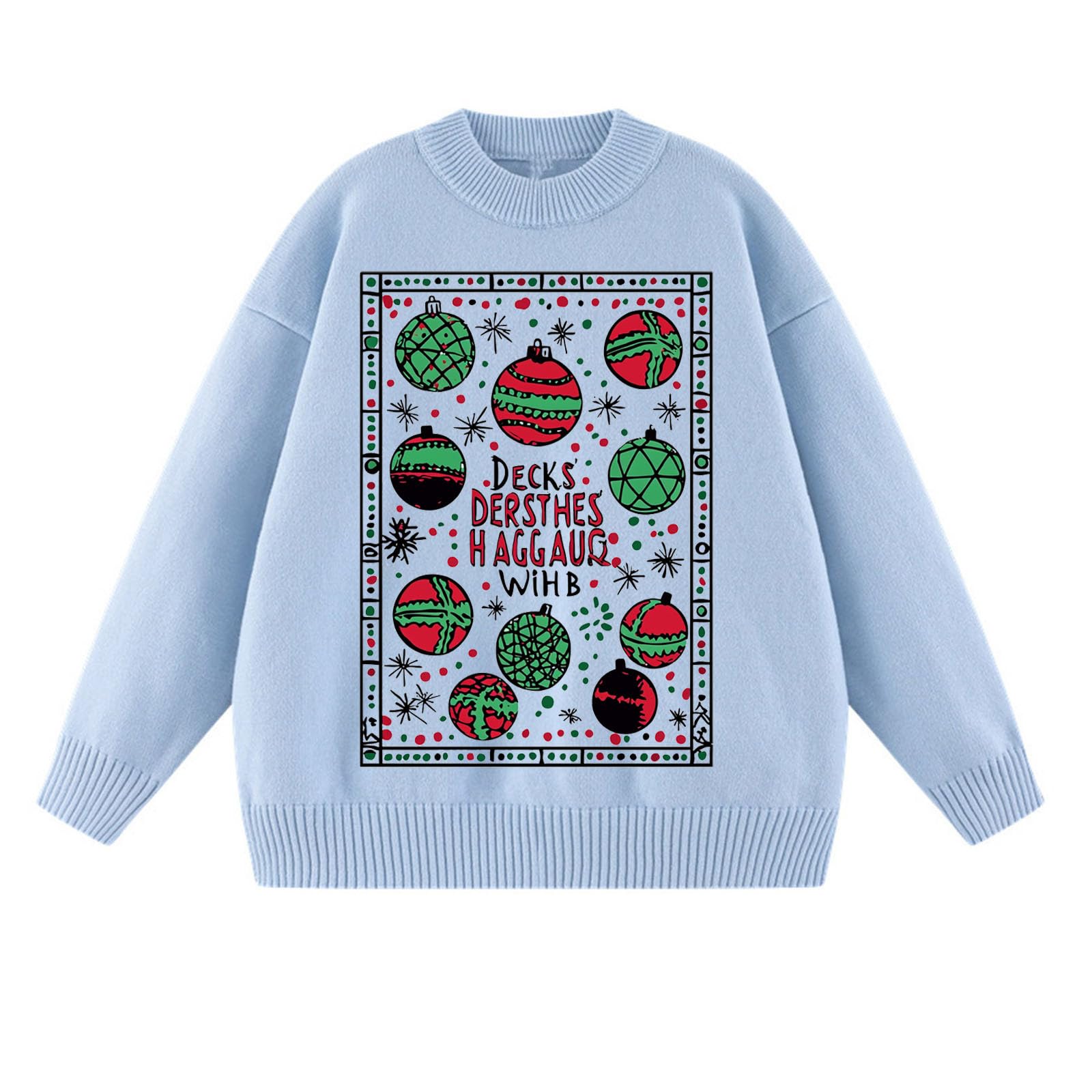 Suéteres de Navidad para mujer, suéteres de manga larga para otoño e invierno, suéteres de Navidad para mujer, punto acanalado, cuello redondo, casual, suelto, talla grande, sudaderas divertidas con