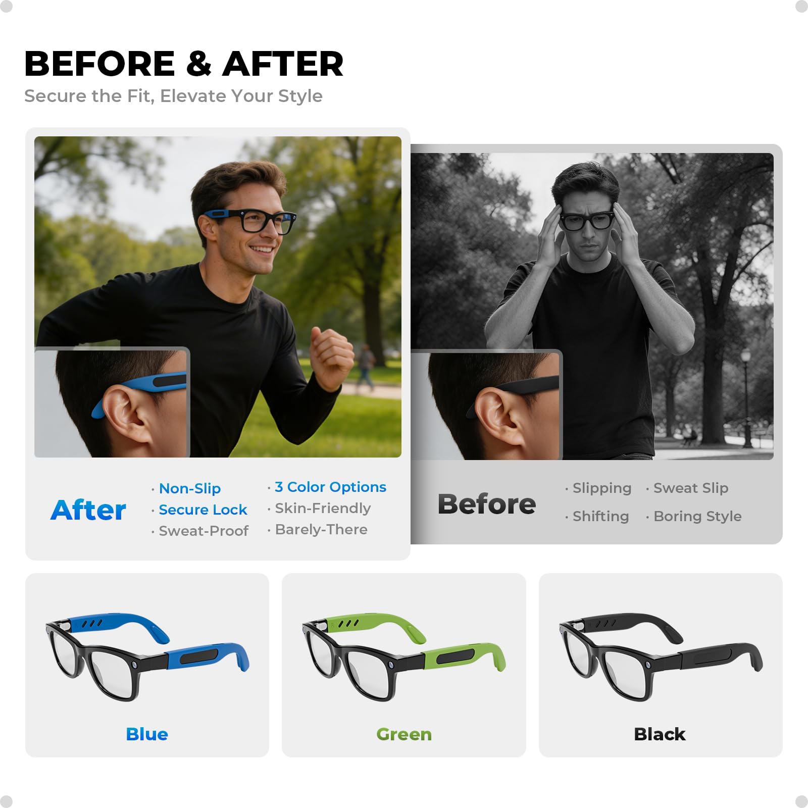 Agarre para gafas compatible con gafas Ray-Ban Meta Smart — view 7